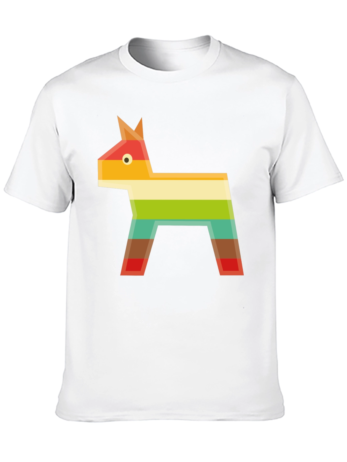 Black Geometric Piñata Graphic Tee - Black Casual T-Shirt view 10