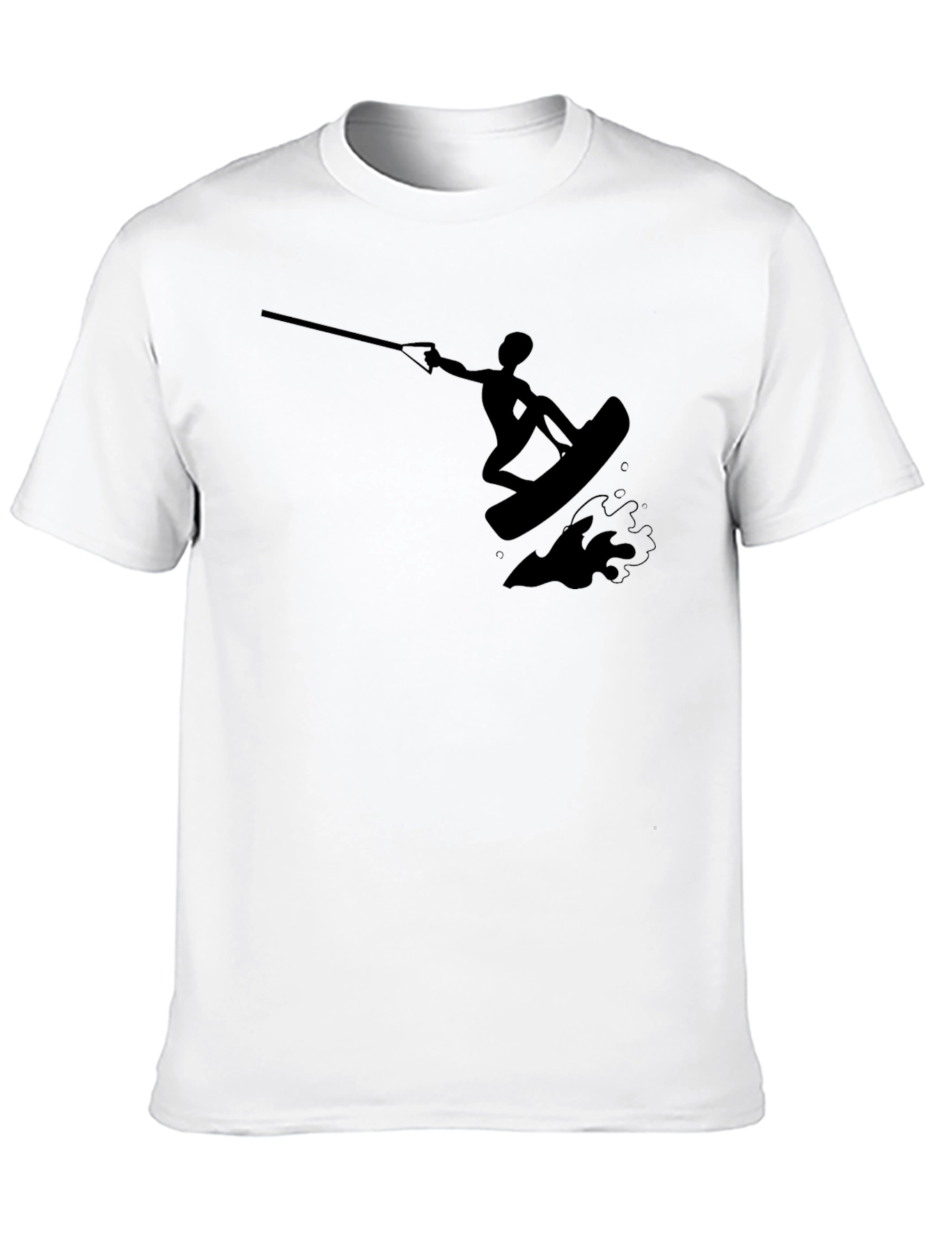 Black Black Wakeboard Graphic Tee - Watersport Fun view 10