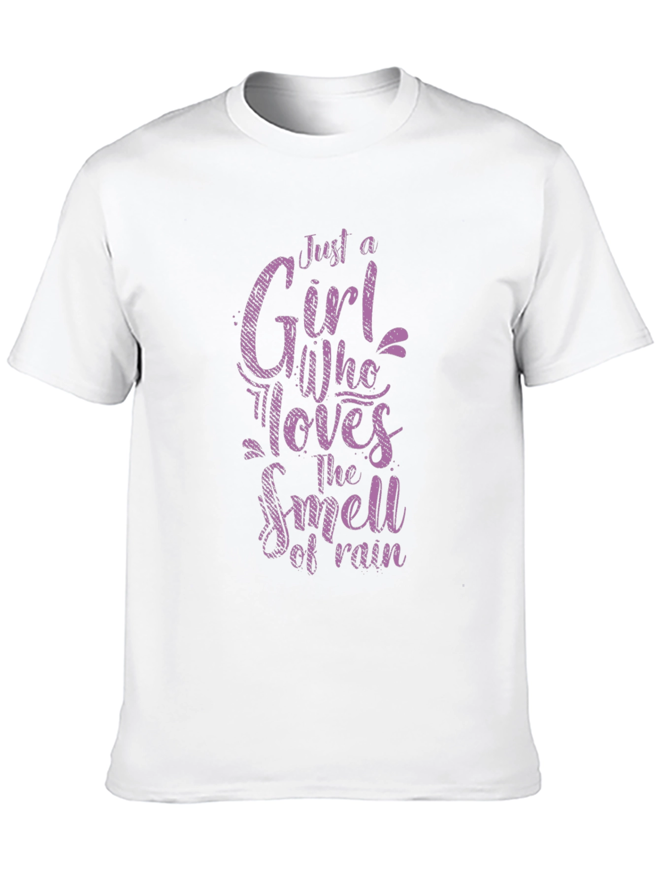 Black Just a Girl Who Loves The Smell of Rain Black T-Shirt view 10