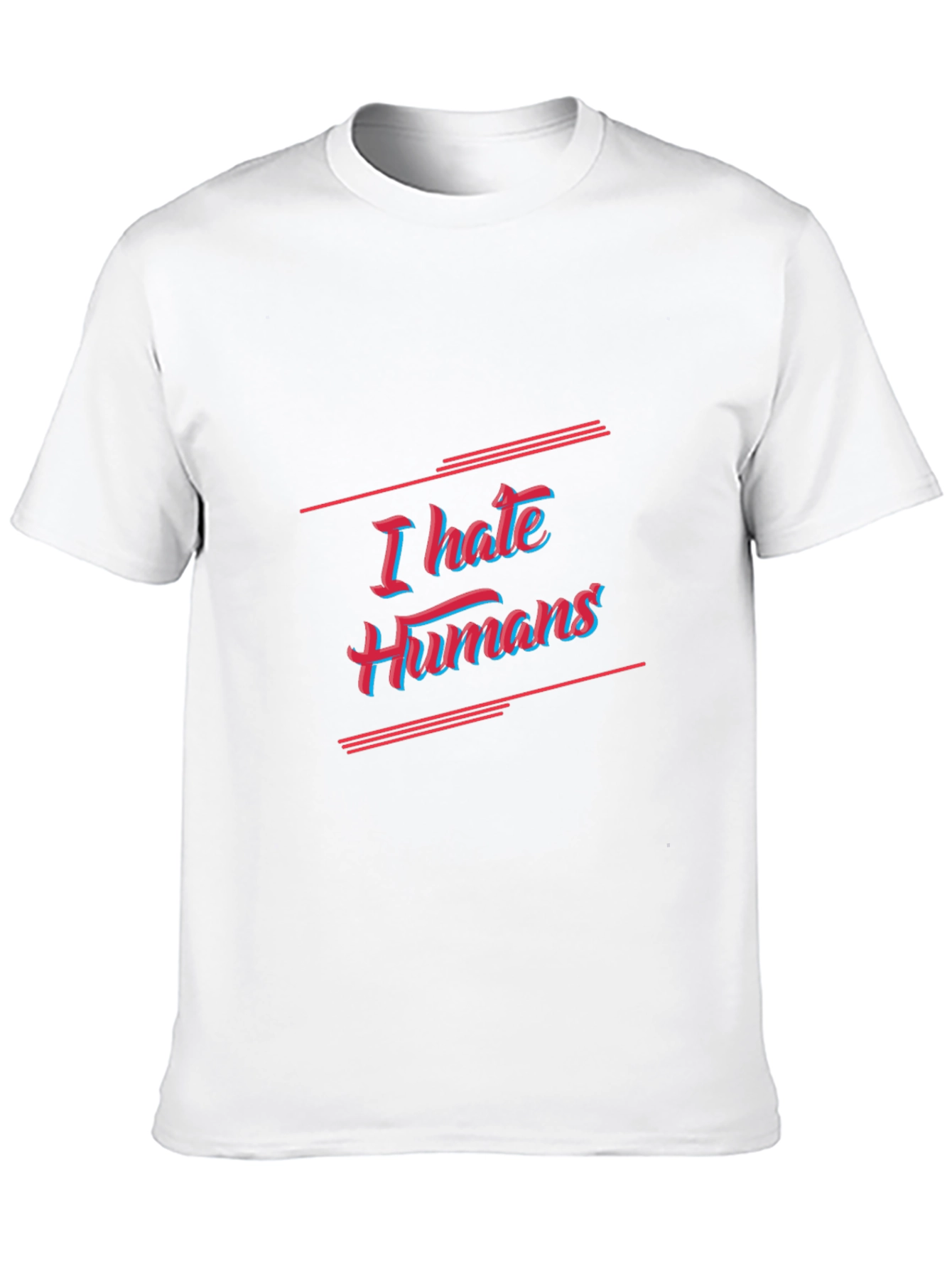 Black I Hate Humans Graphic Tee - Black Cotton T-Shirt view 10