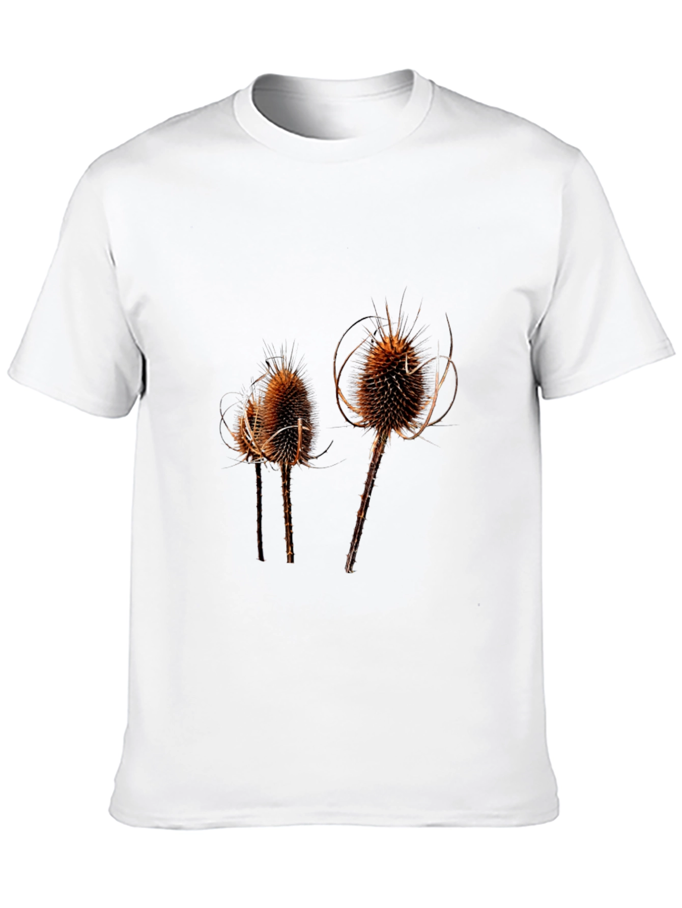 Black Thistle Print Black T-Shirt for Men view 10