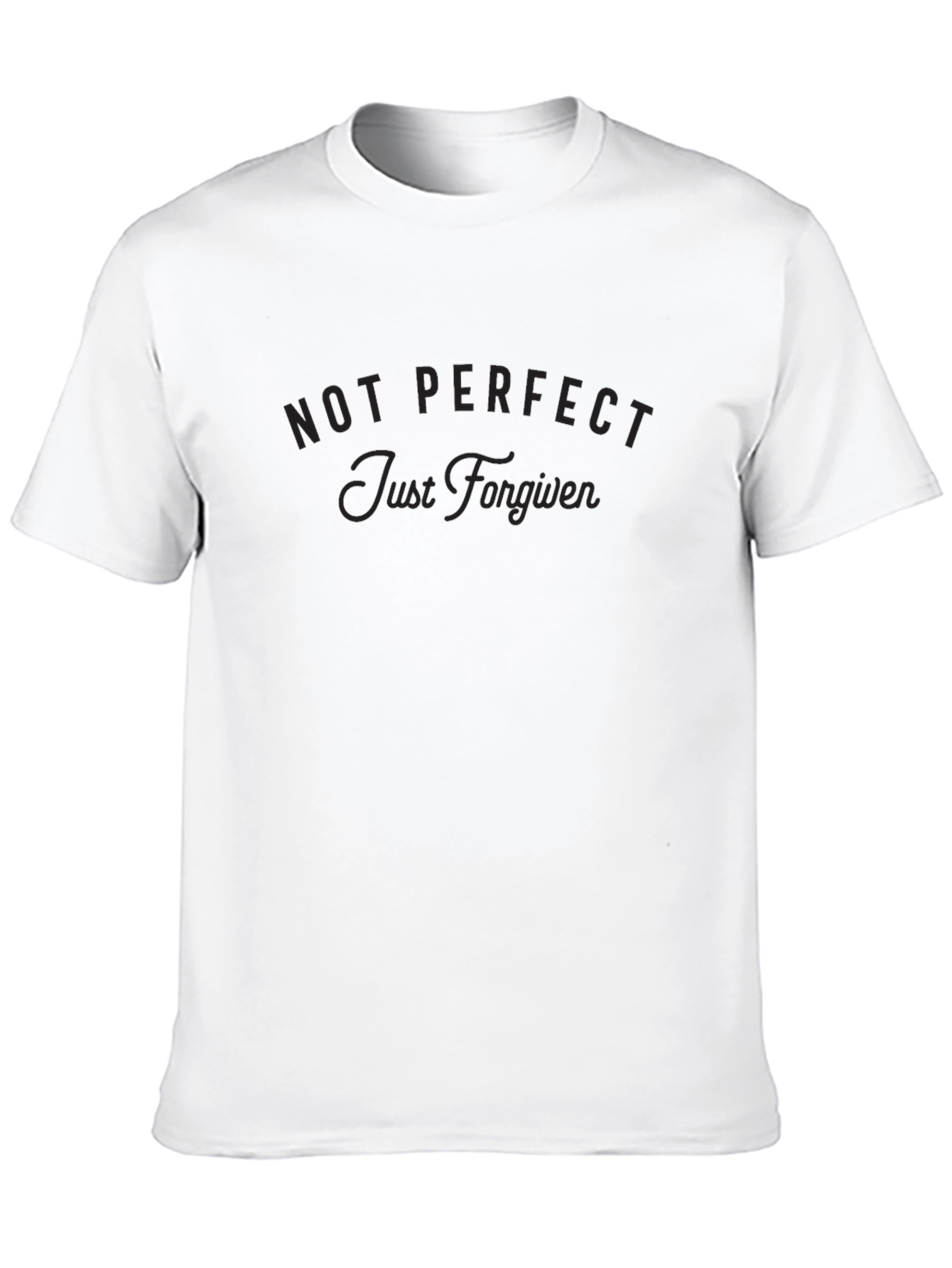 Black Not Perfect Just Forgiven Black T-Shirt view 10