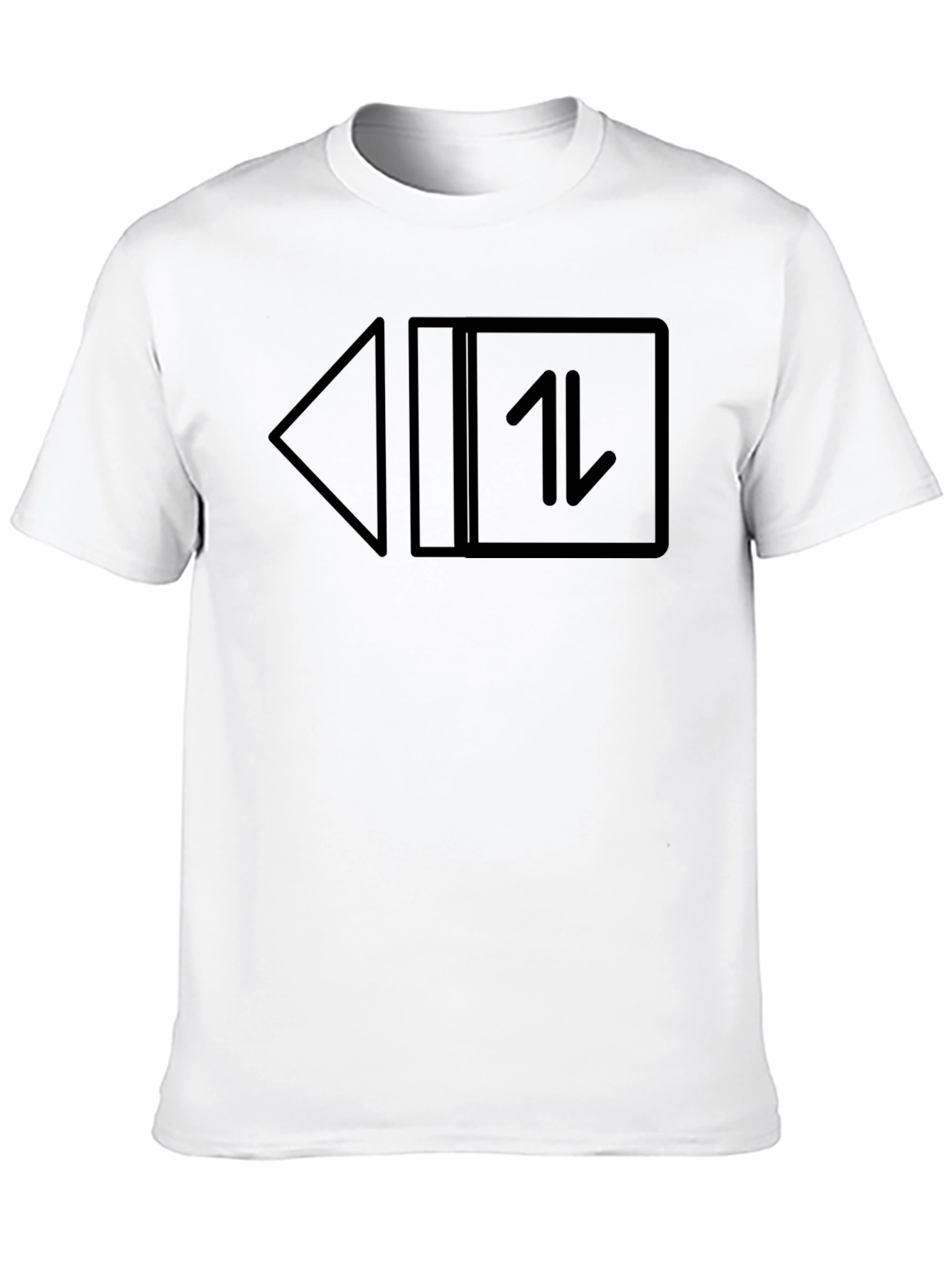 Black Black T-Shirt with Arrow Graphic Print view 10