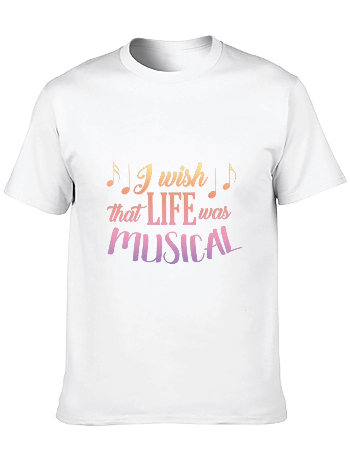 Black I Wish Life Was Musical Graphic T-Shirt view 10