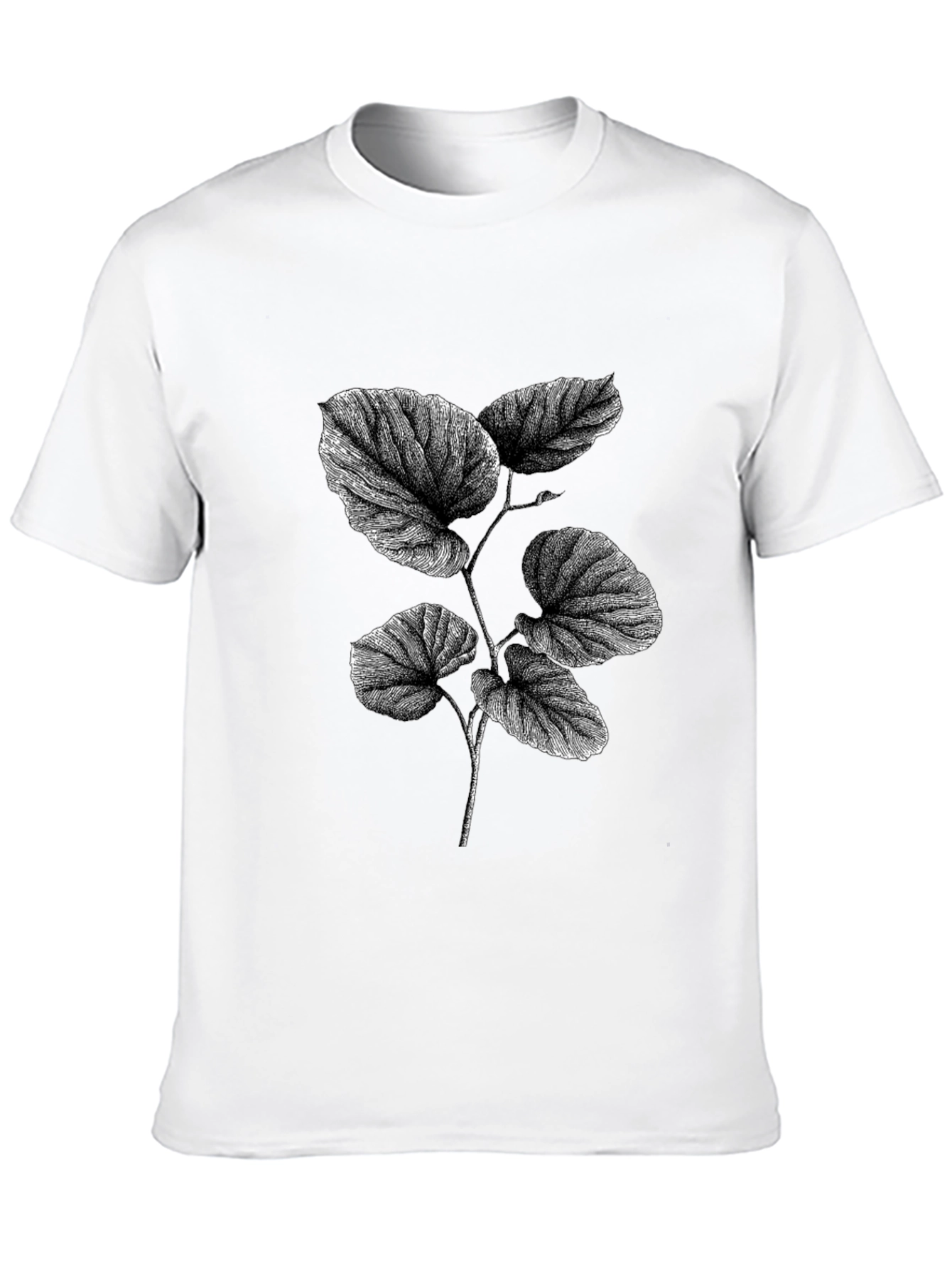 Black Botanical Print Black T-Shirt view 10