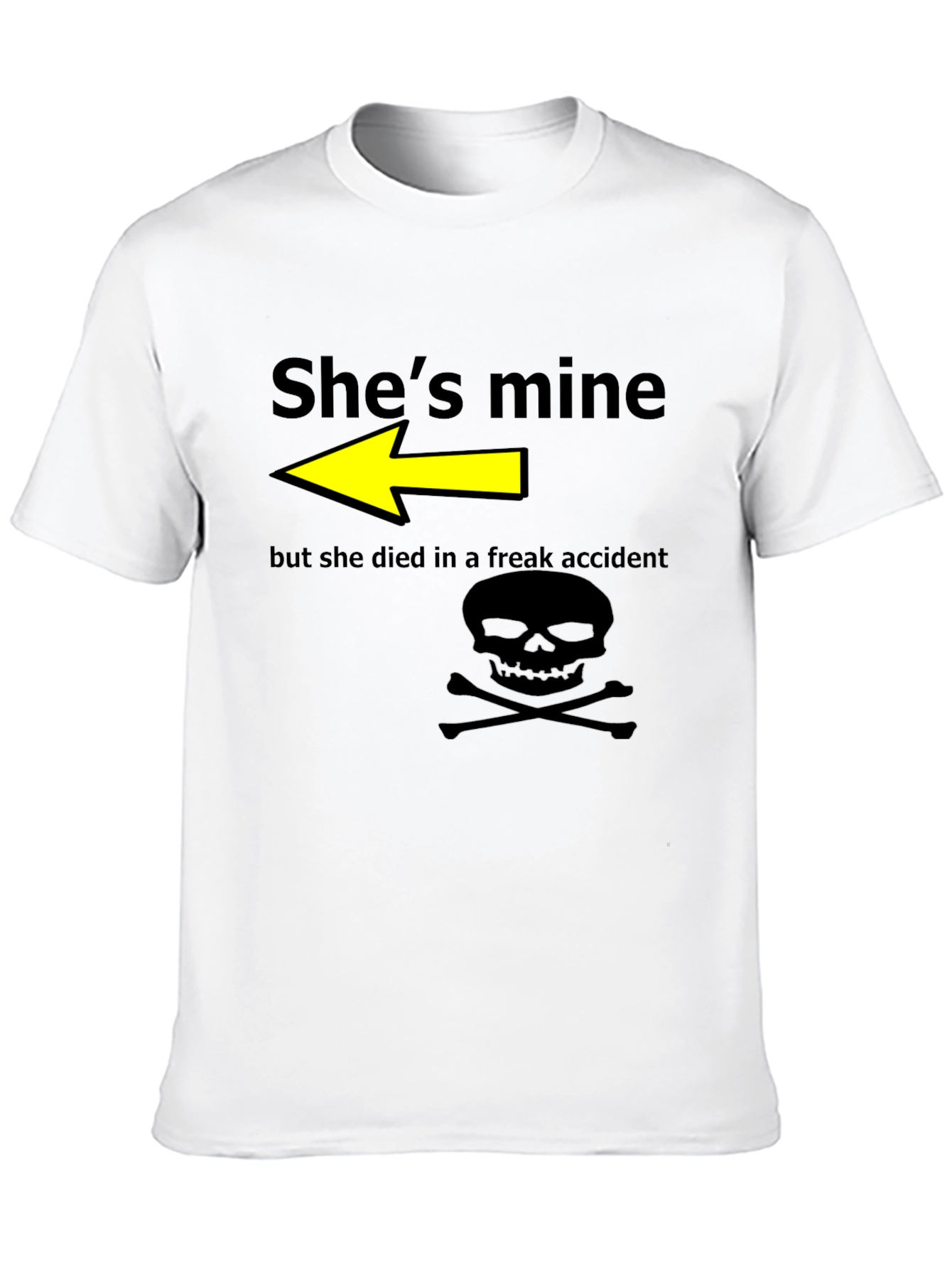 Black Humorous "She's Mine" Graphic T-Shirt view 10
