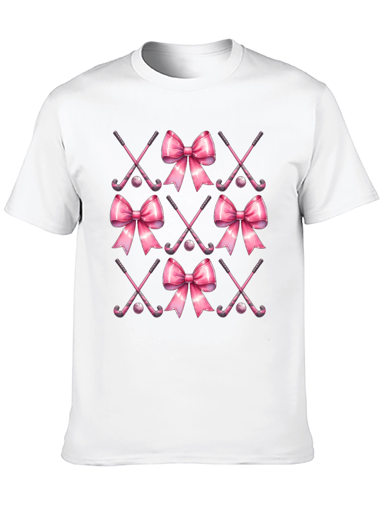 Black Pink Hockey Bow T-Shirt view 10