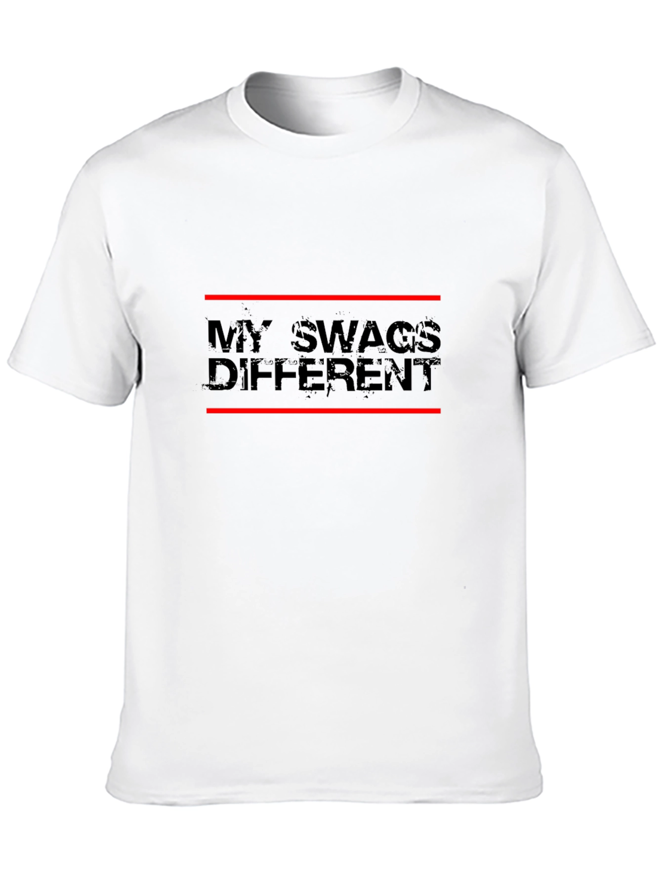Black My Swag's Different Graphic Tee - Black Casual T-Shirt view 10