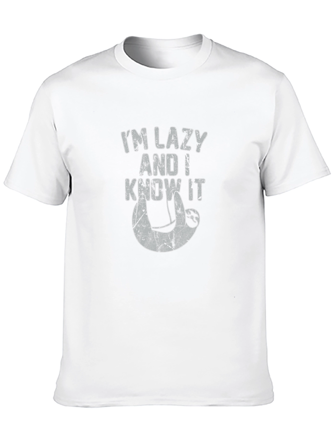Black I'm Lazy and I Know It Sloth Graphic T-Shirt view 10