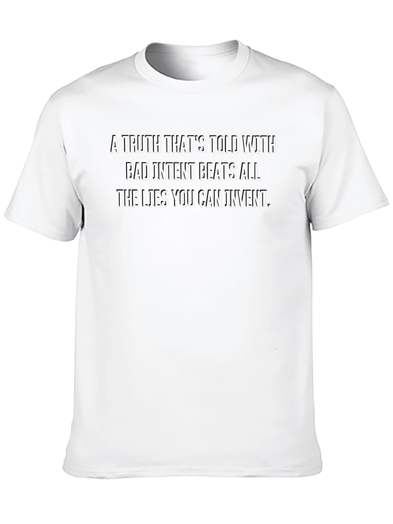 Black Truth Over Lies Graphic Tee - Black view 10