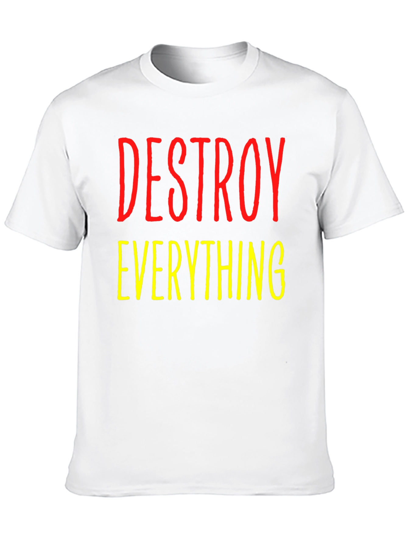 Black Destroy Everything Graphic Tee - Bold Statement Shirt view 10