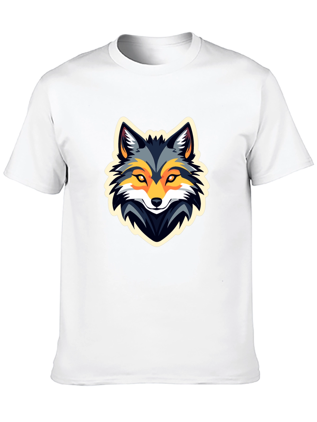 Black Cool Wolf Graphic Black T-Shirt view 10