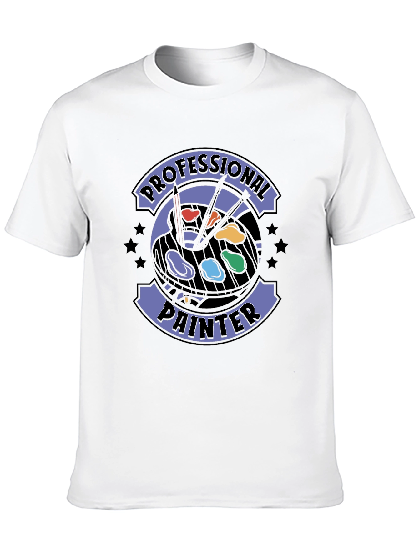 Black Professional Painter T-Shirt - Artistic Design view 10