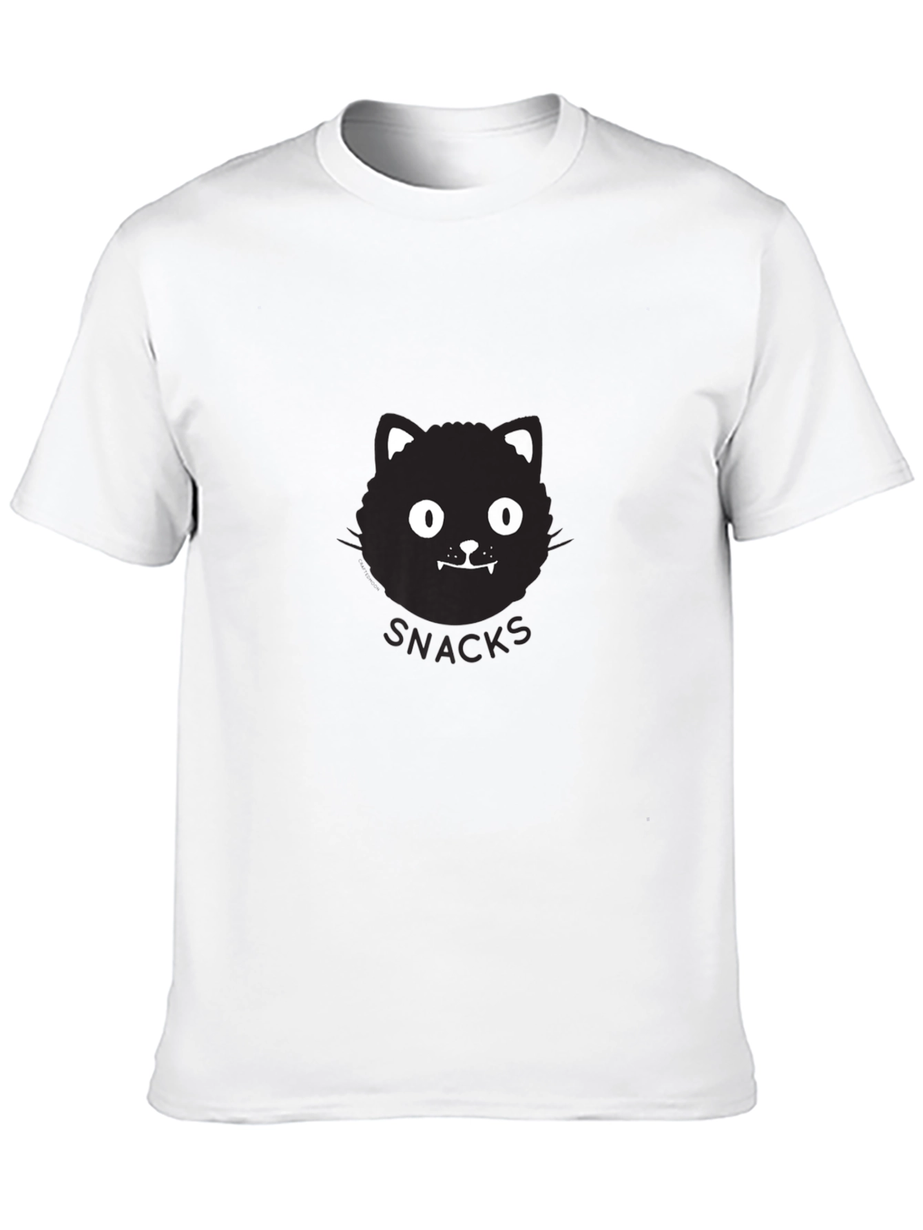 Black Snacks Cat Graphic T-Shirt - Black view 10