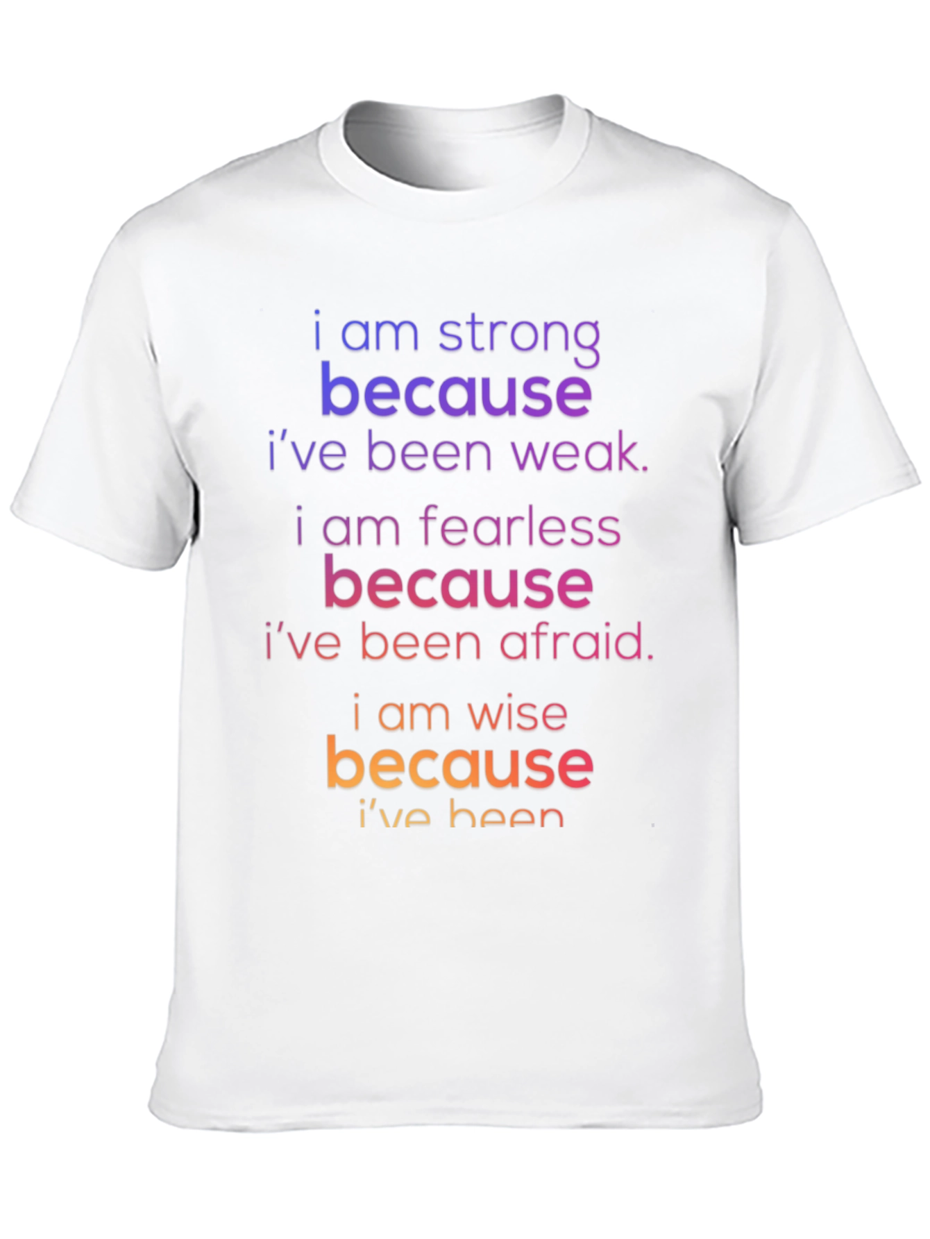 Motivational Graphic Tee: Strong Fearless Wise - 10