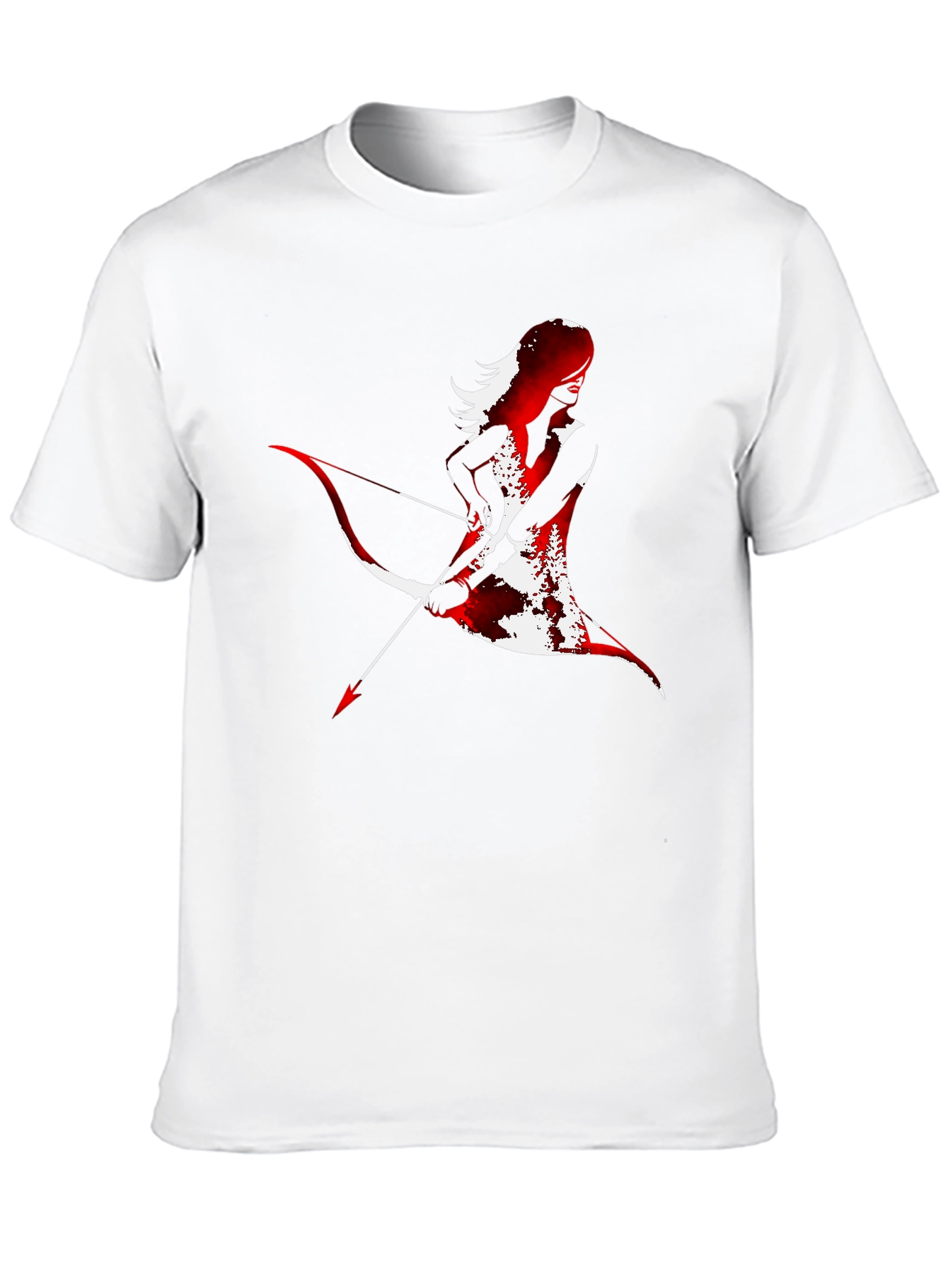 Black Archer Silhouette Graphic Tee - Black Cotton Blend view 10