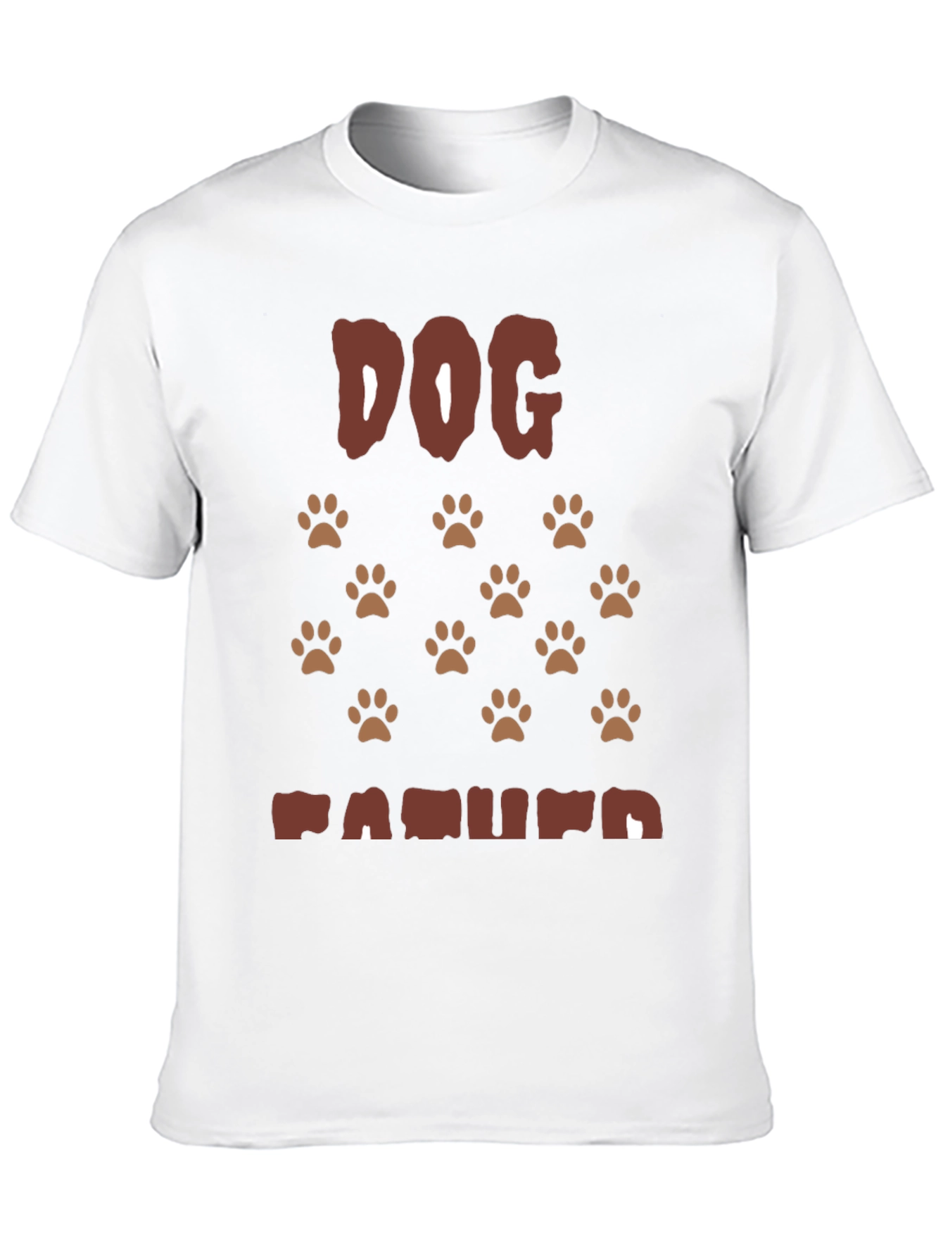 Black Dog Paw Print T-Shirt - Casual Crew Neck Tee view 10