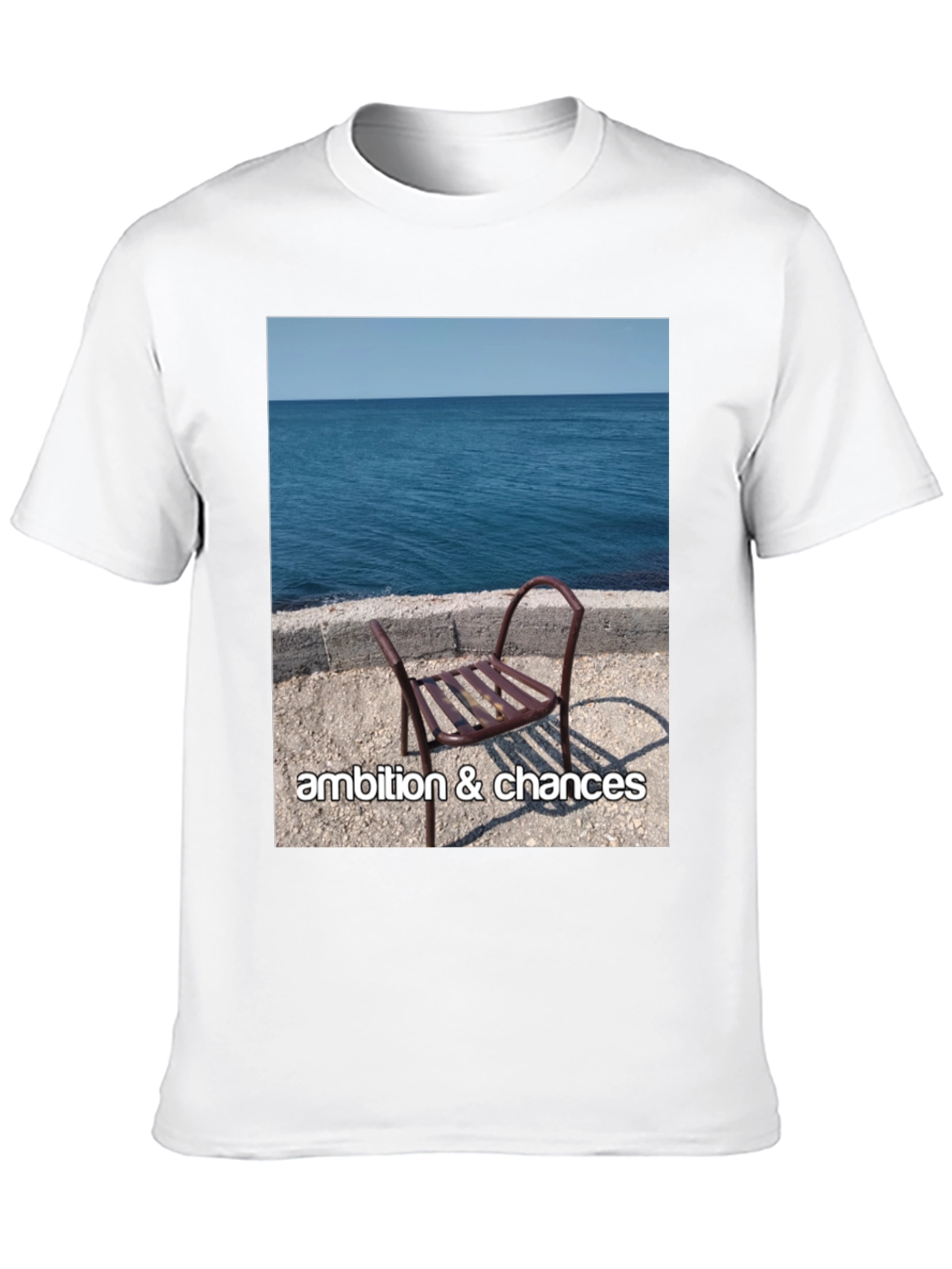 Black Ambition & Chances Beach Scene T-Shirt view 10