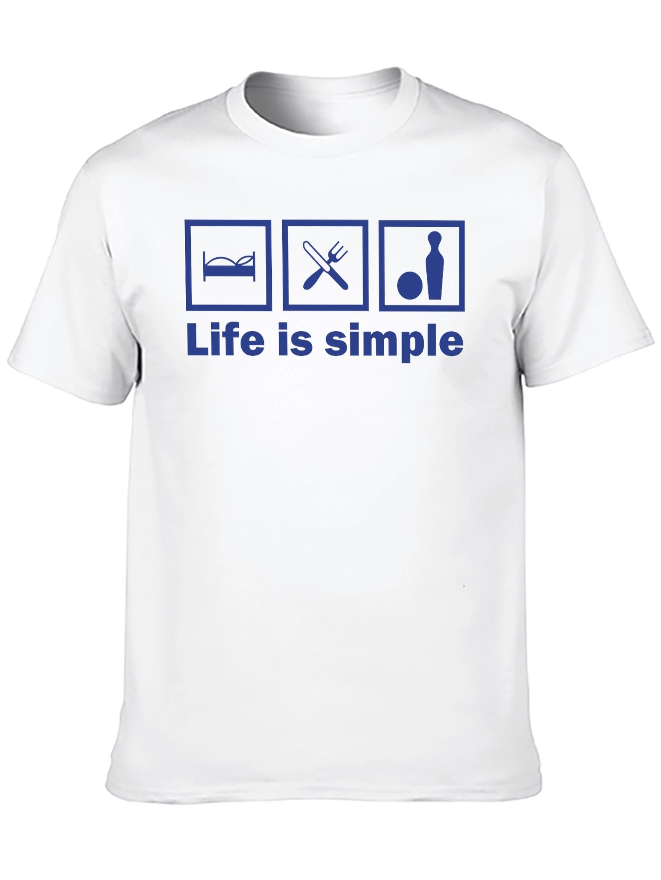 Black Life is Simple T-Shirt - Eat, Sleep, Bowl Graphic Tee view 10