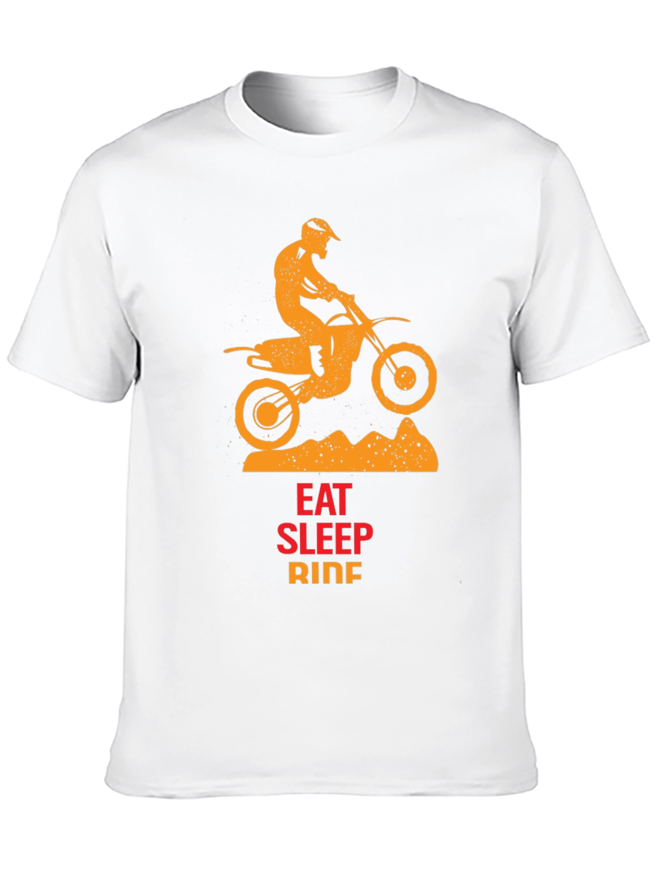 Black Eat Sleep Ride T-Shirt - Motocross Design view 10