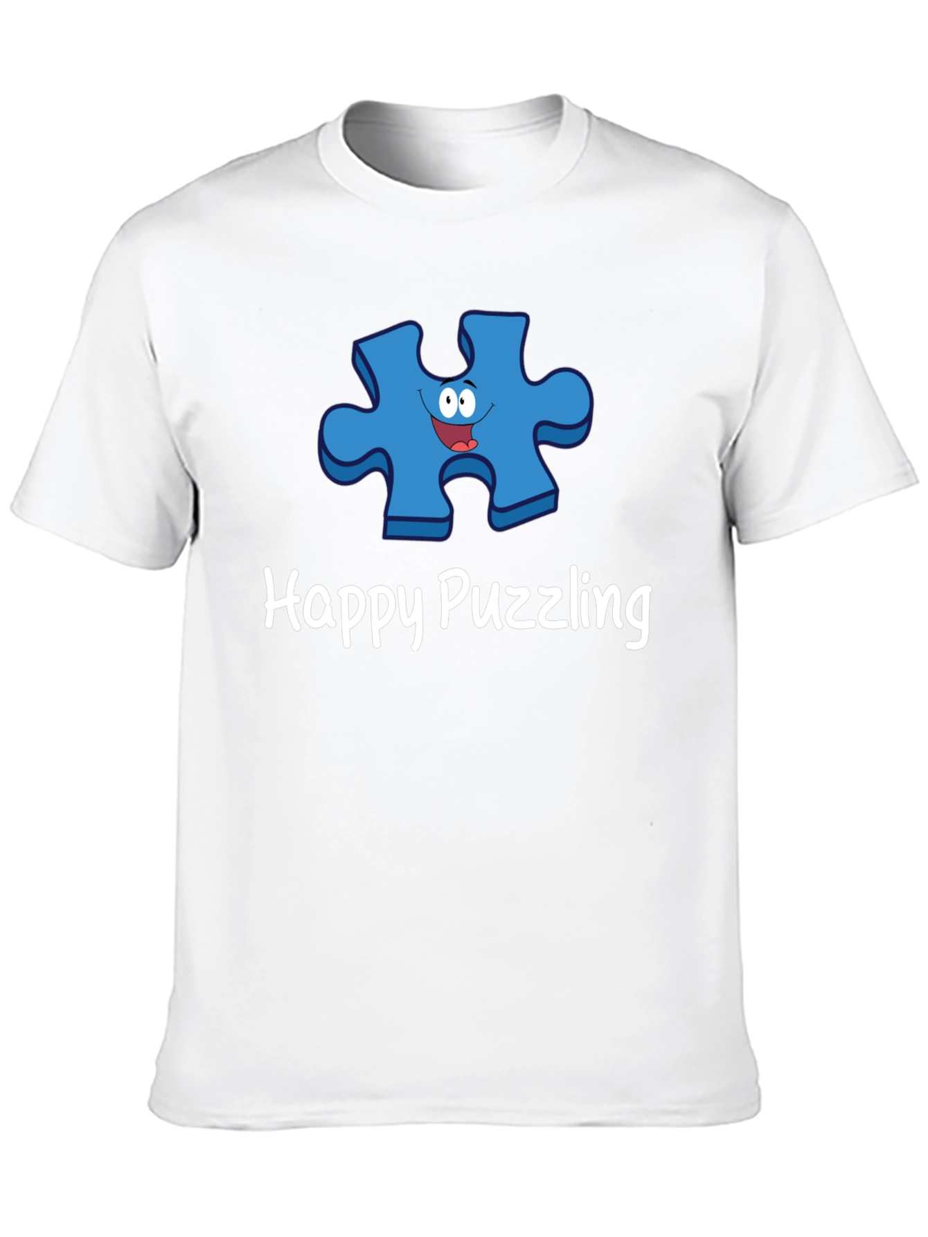 Black Happy Puzzling Graphic T-Shirt view 10
