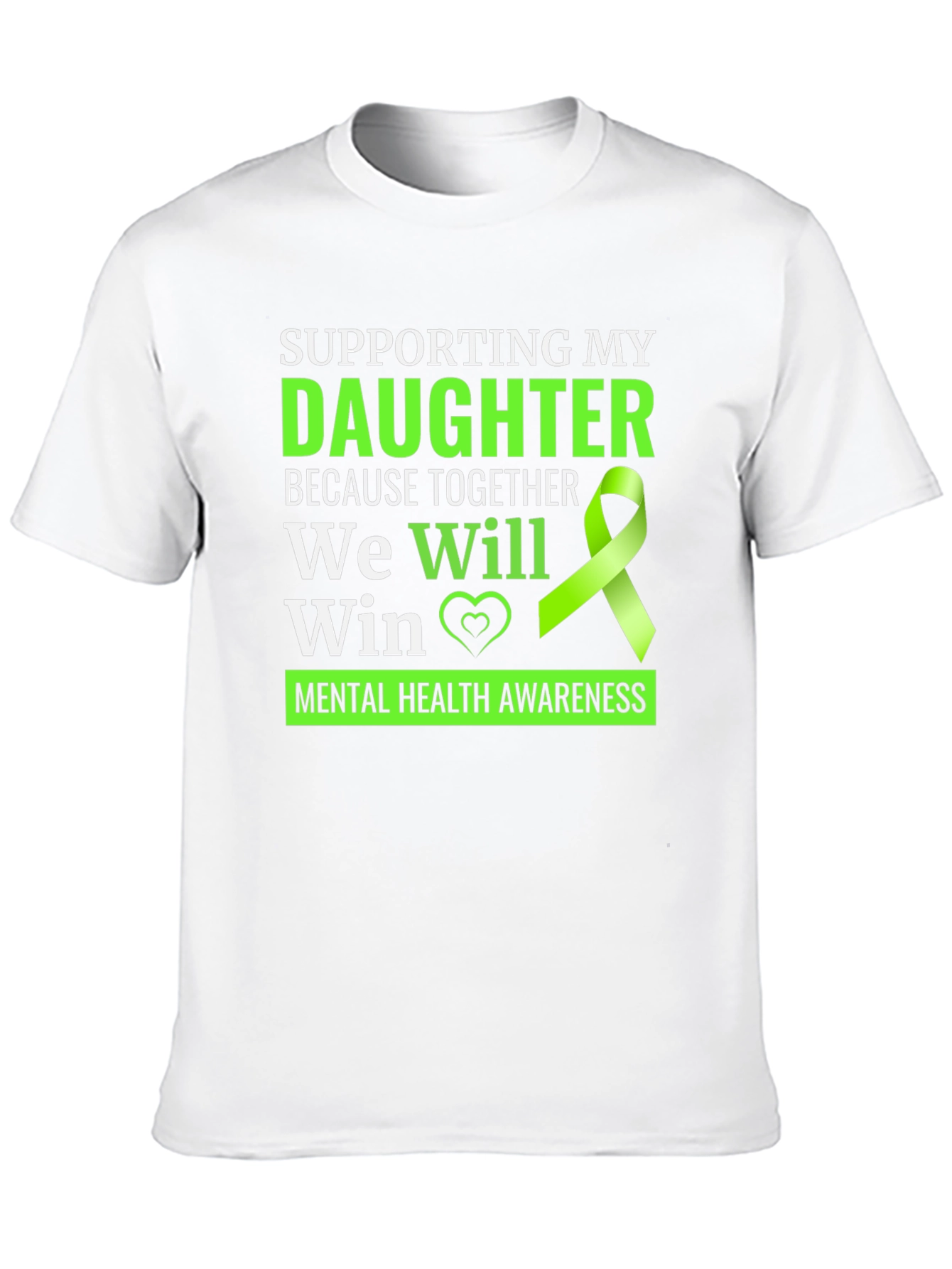 Black Mental Health Awareness T-Shirt - Supporting My Daughter view 10