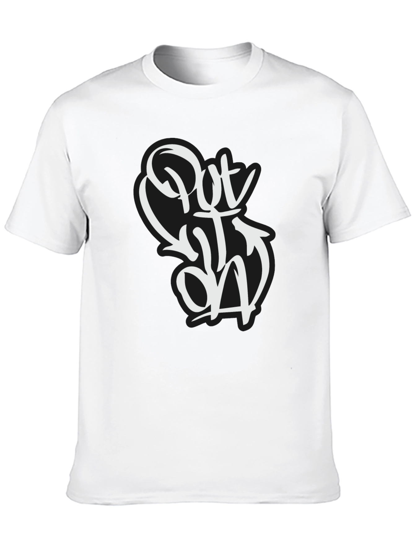 Black Put It On Black Graphic Tee - Urban Style view 10