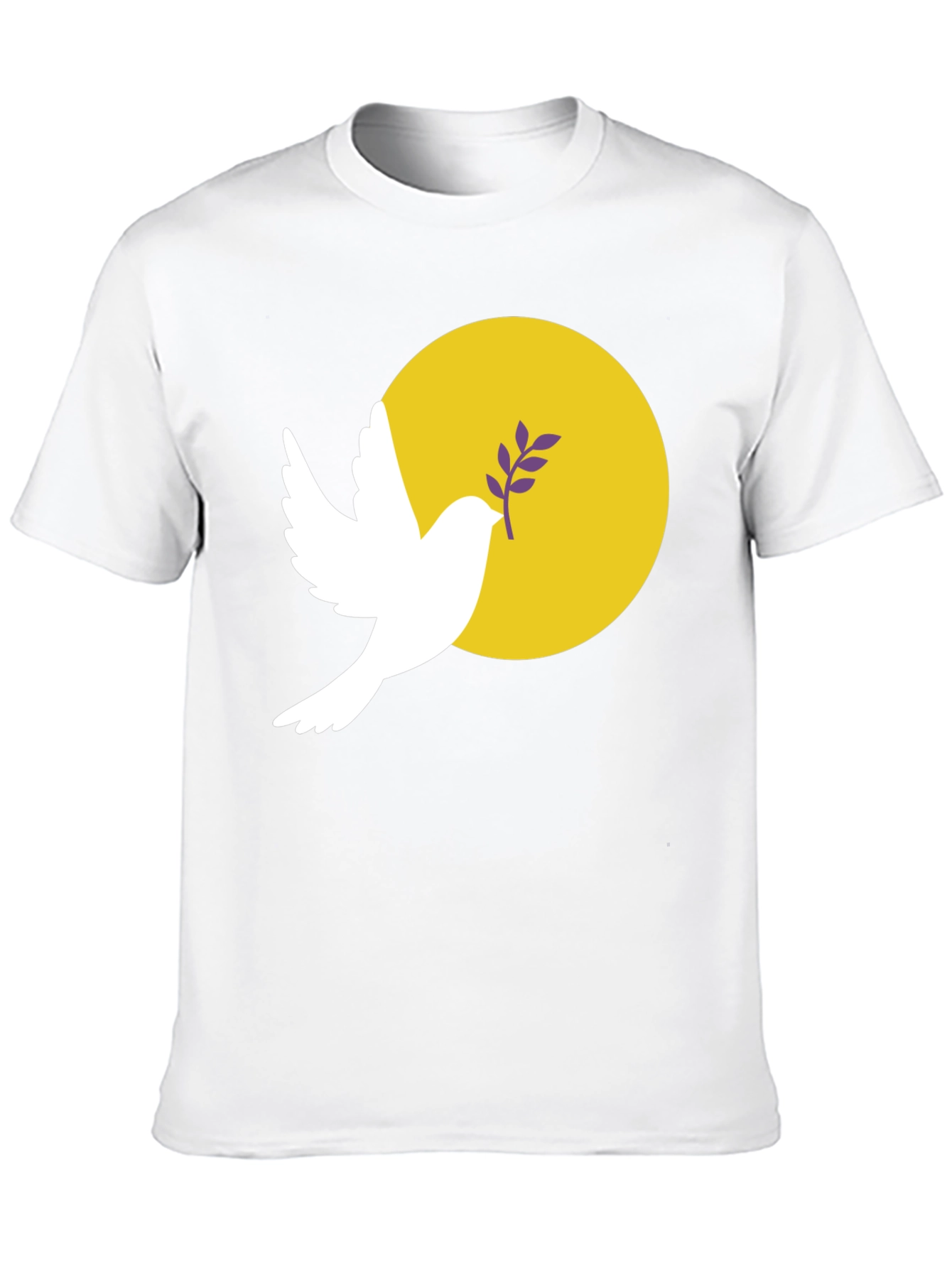 Black Peace Dove Graphic Tee - Stylish Black Cotton Blend T-Shirt view 10