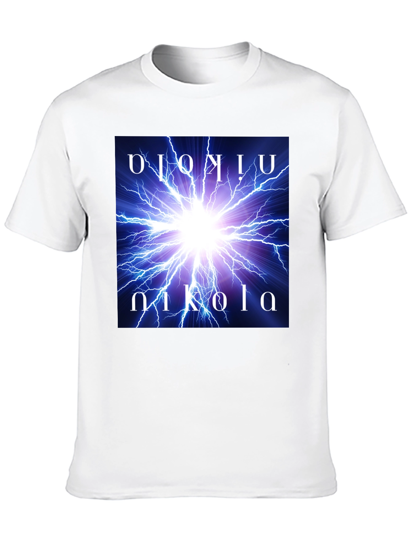 Black Nikola Tesla Lightning Bolt Graphic Tee view 10