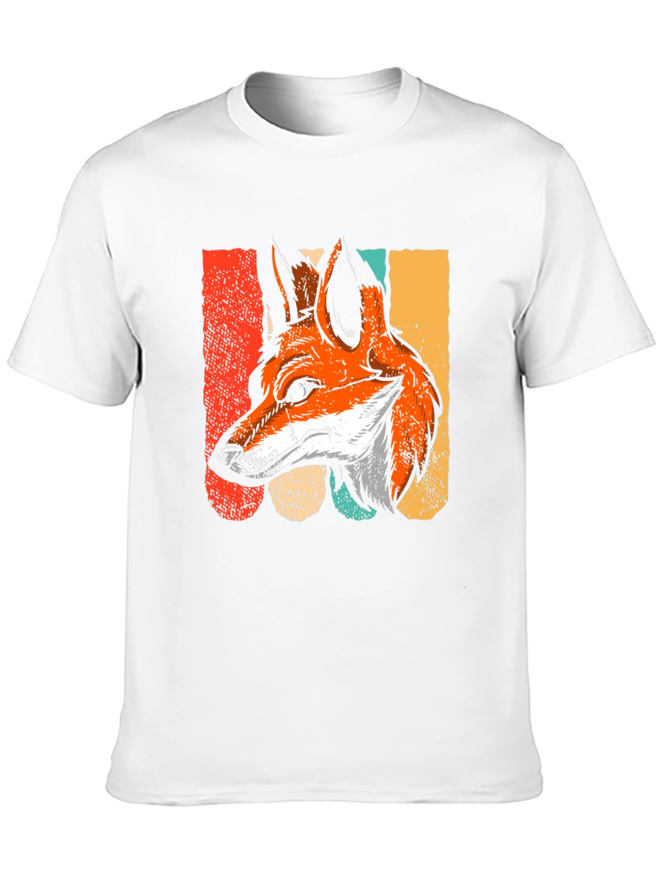 Black Retro Fox Graphic Tee - Cool Animal Design view 10