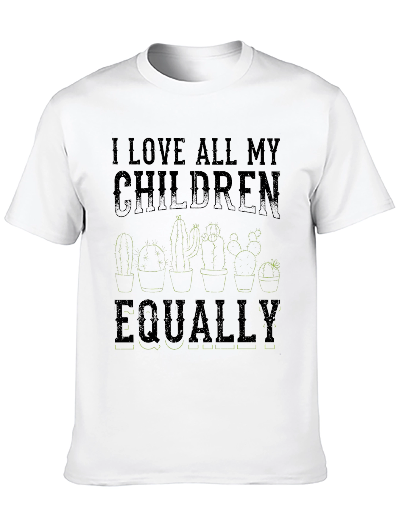 Black I Love All My Children Equally Cactus Graphic Tee view 10