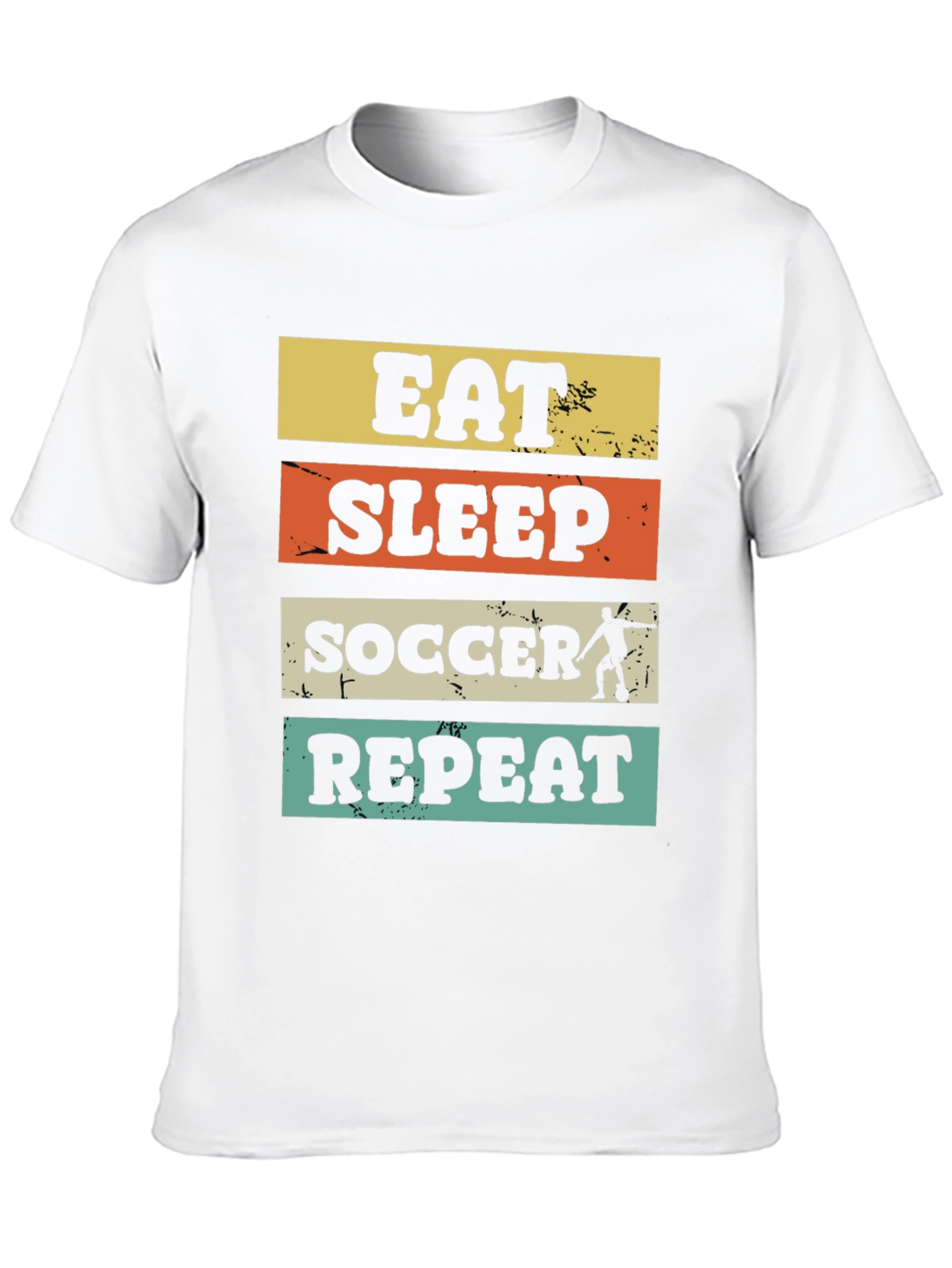 Black Eat Sleep Soccer Repeat Graphic Tee view 10