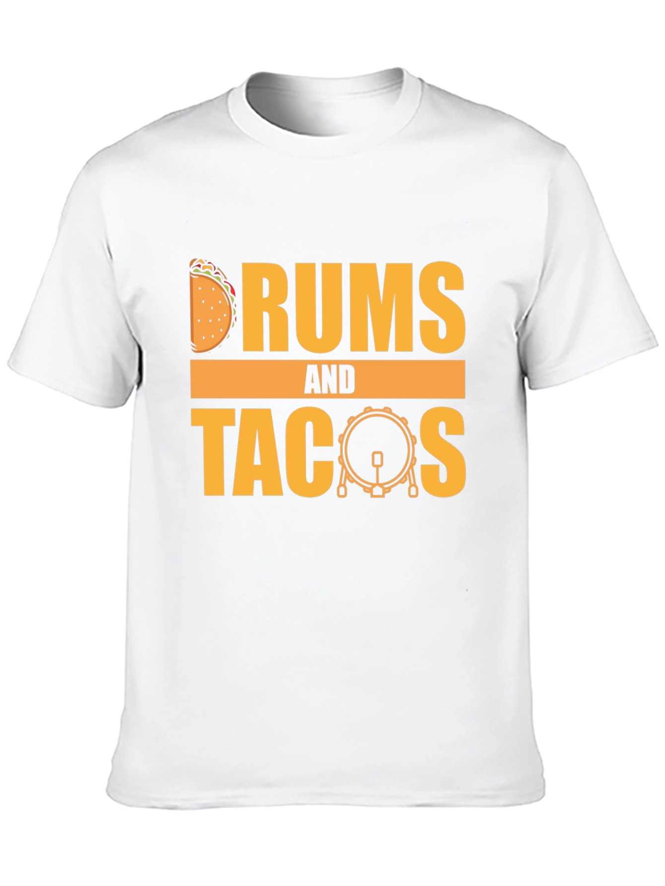 Black Drums and Tacos Graphic T-Shirt - Foodie Musician Tee view 10