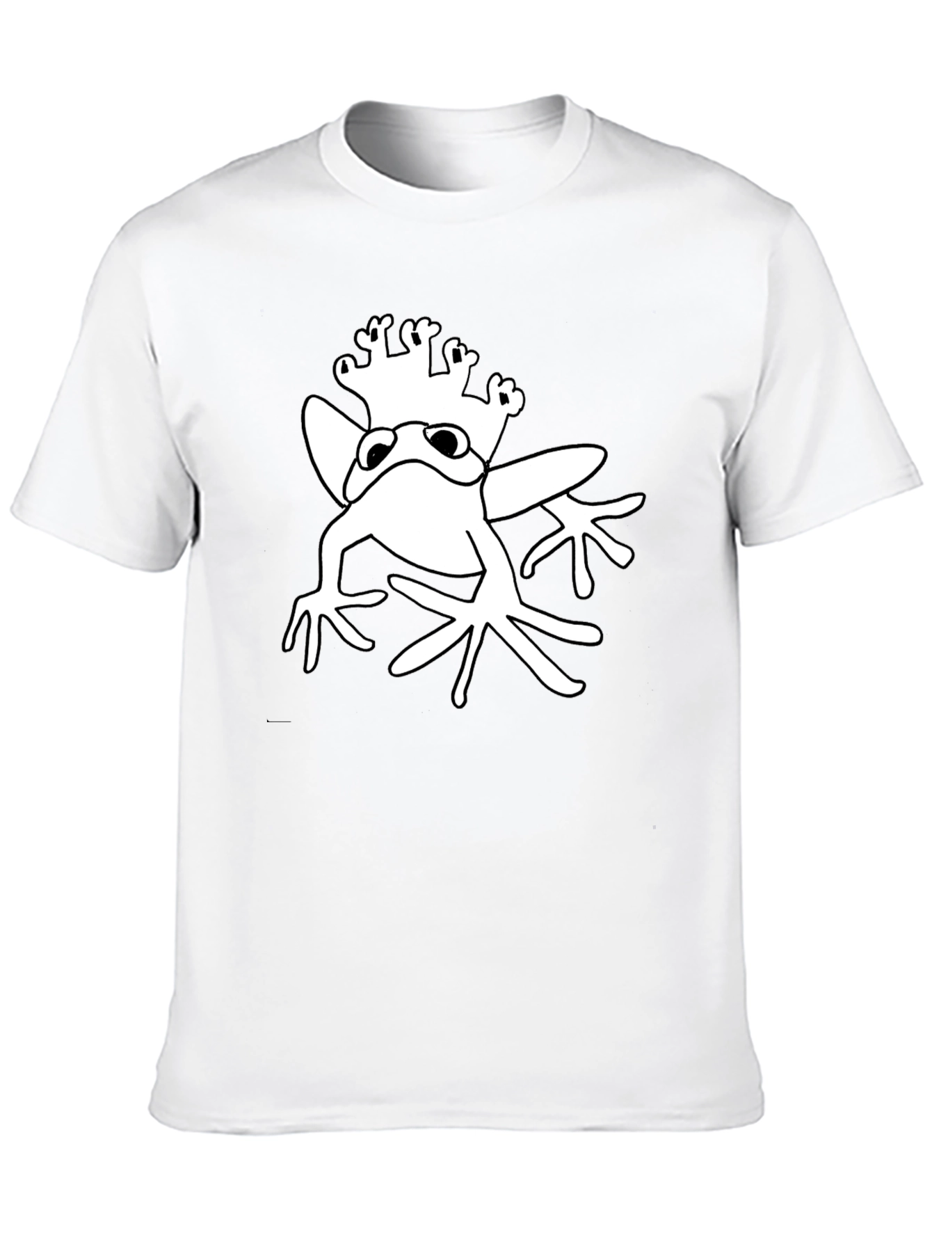 Black Frog Prince Graphic Tee - Black Cotton T-Shirt view 10