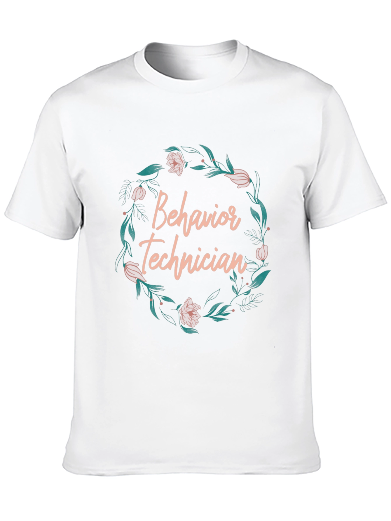 Black Behavior Technician Floral Graphic Tee view 10