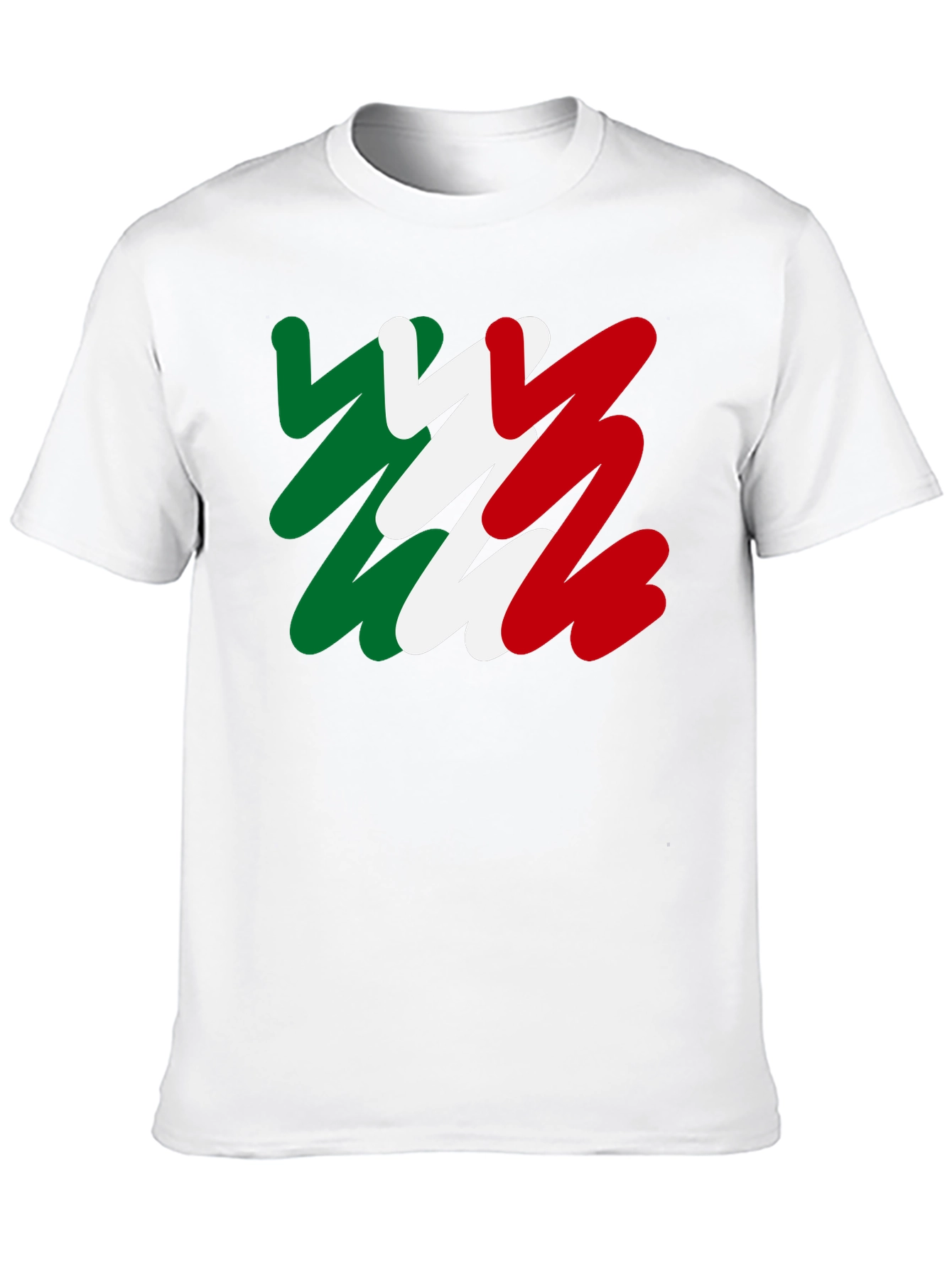 Black Italian Flag T-Shirt - Black Cotton Tee view 10