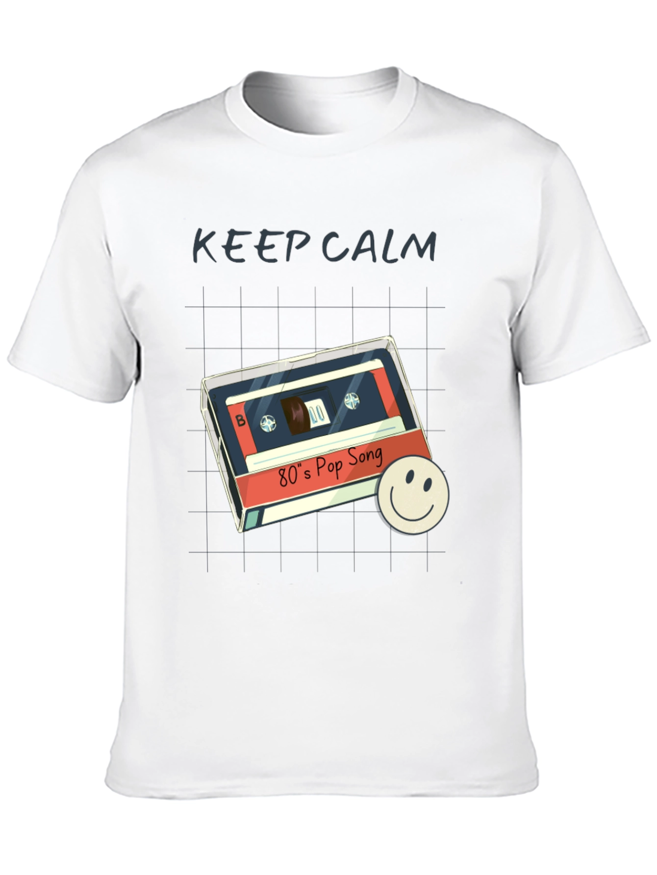 Black Retro 80's Pop Song T-Shirt - Keep Calm Style view 10