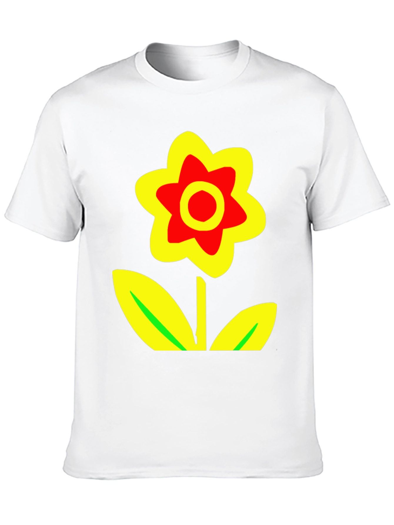 Black Bold Flower Graphic Tee - Black Cotton Blend view 10