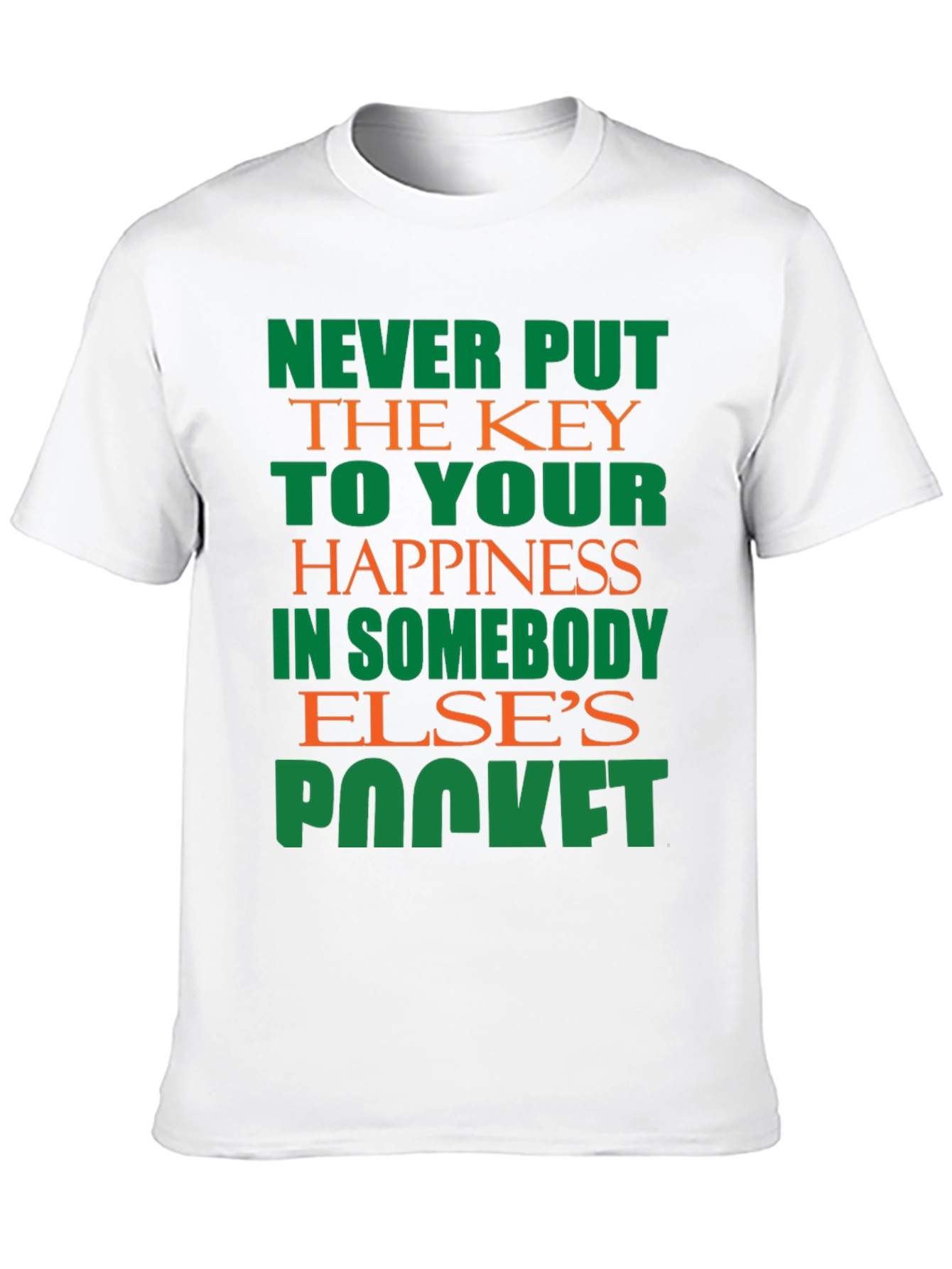 Black Motivational T-Shirt: Your Happiness, Your Key view 10