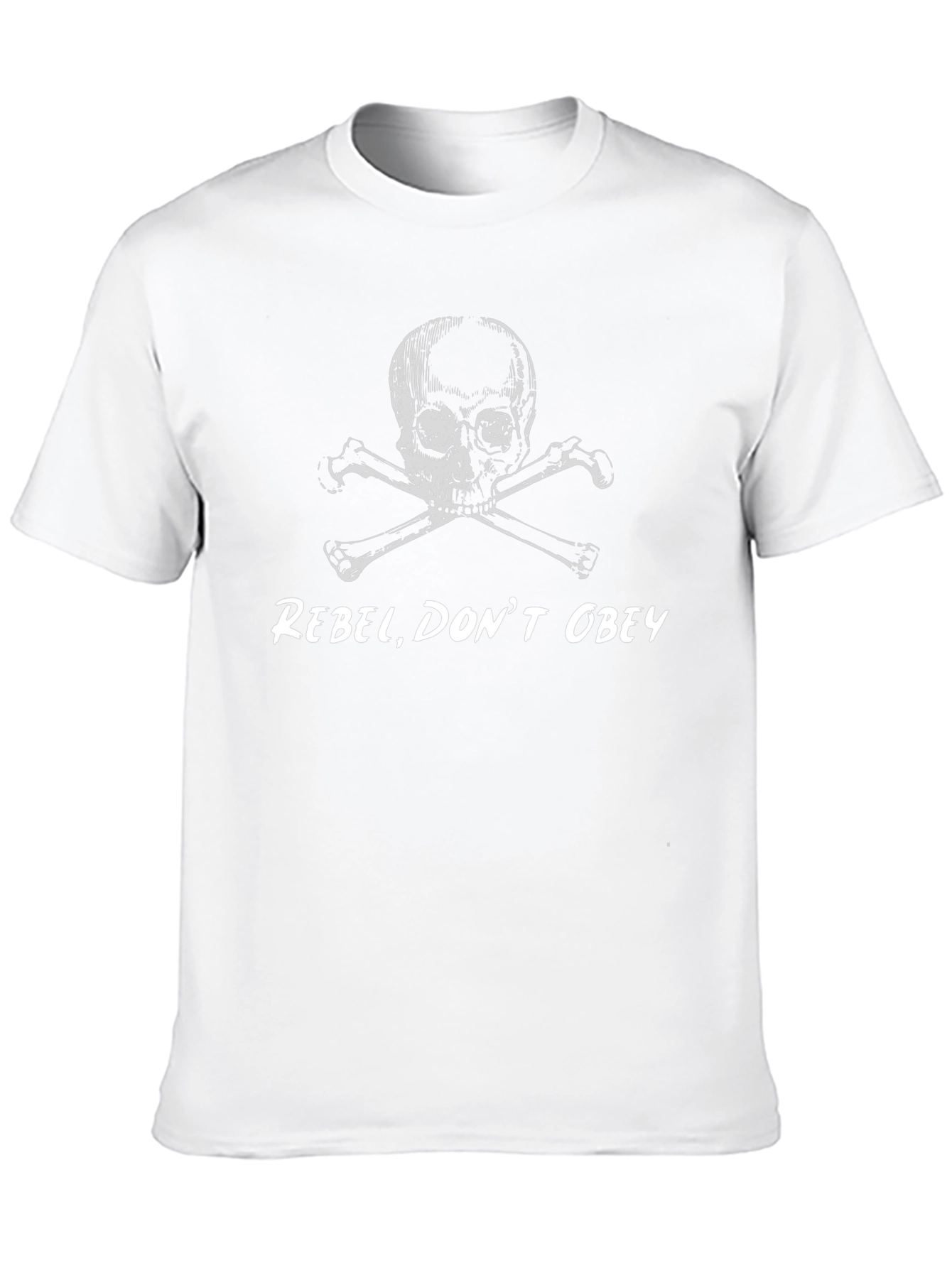 Black Rebel Skull Graphic Tee - Don't Obey T-Shirt view 10