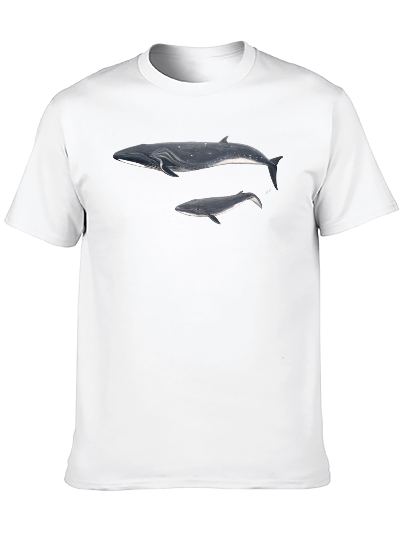 Black Whale Graphic Black T-Shirt for Men view 10