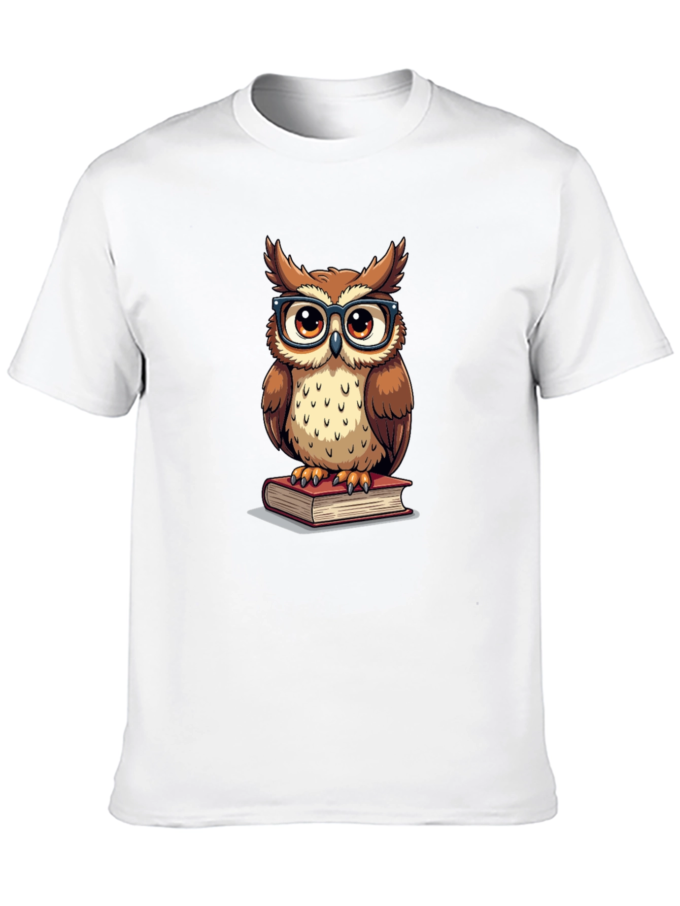 Black Owl Reading Book Graphic T-Shirt view 10