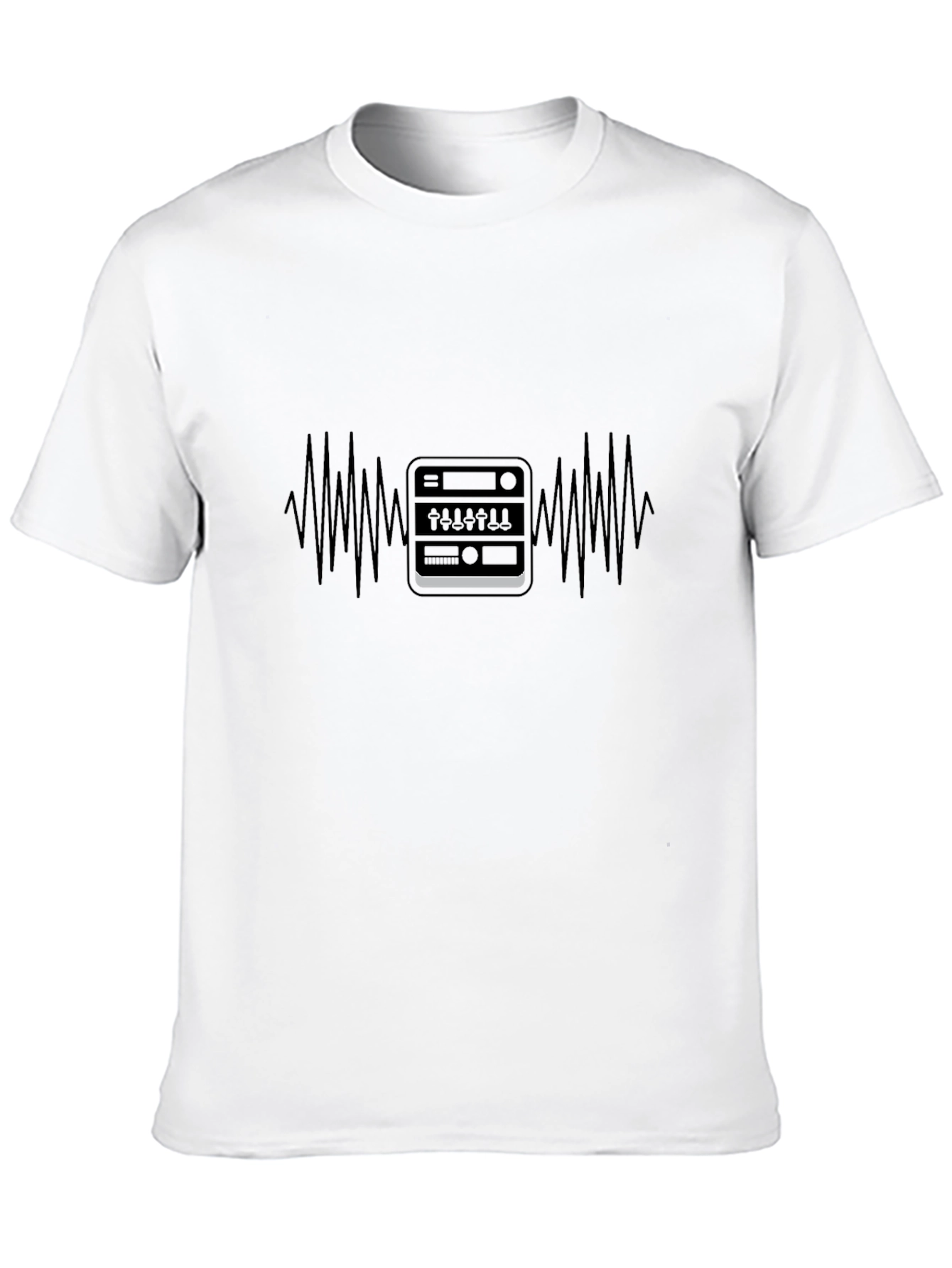 Black Sound Console Graphic Tee - Music Lover's T-Shirt view 10