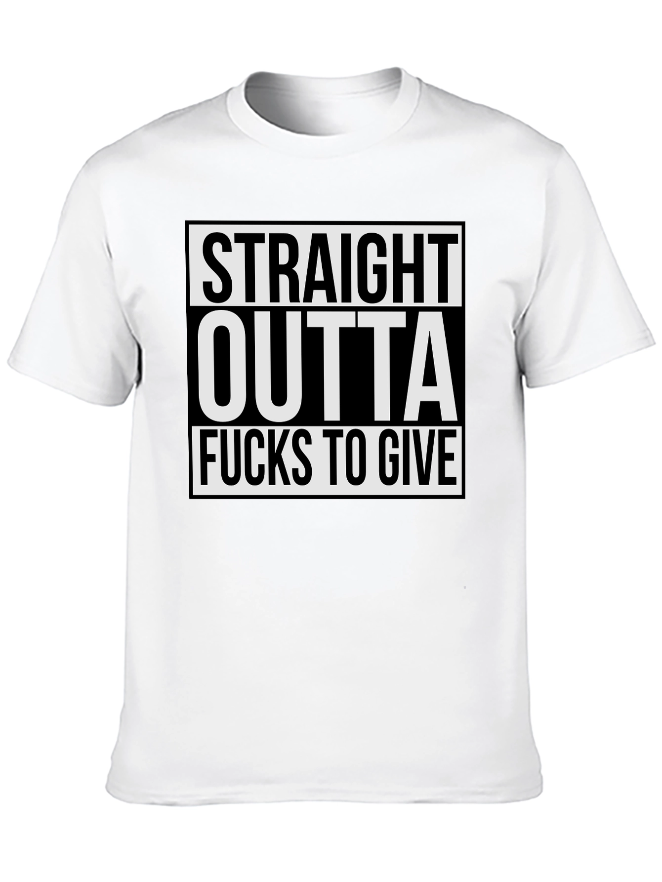 Black Straight Outta Fucks to Give Graphic Tee view 10