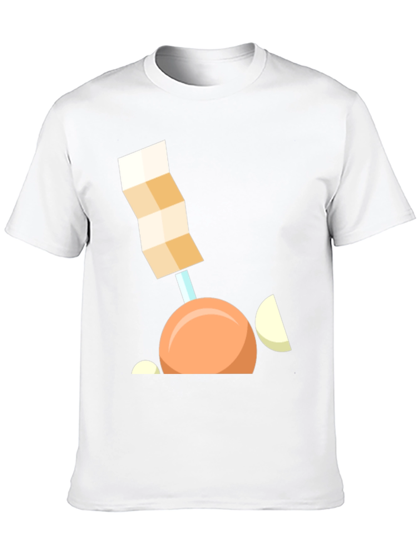 Black Geometric Onion Cartoon T-Shirt view 10