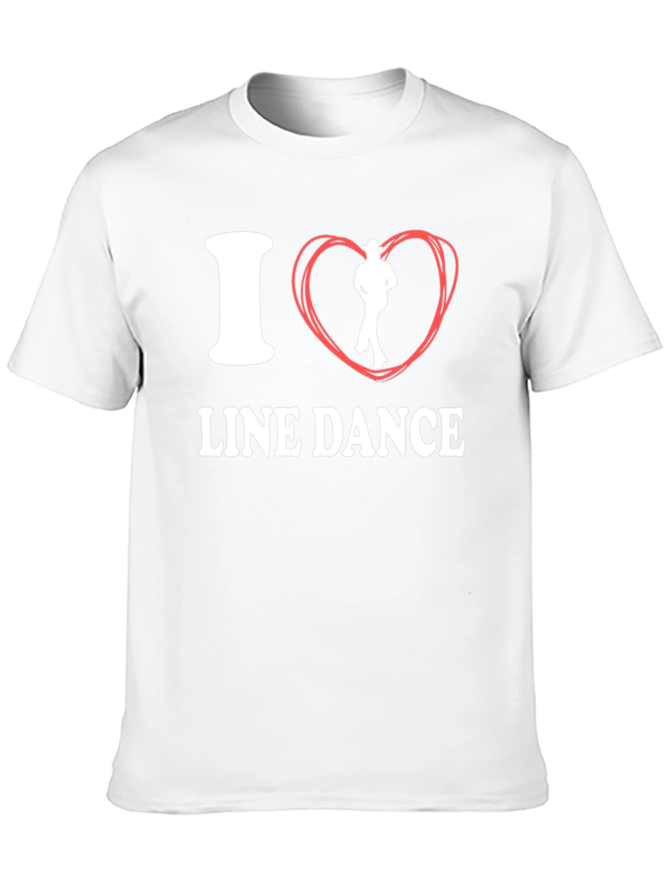 I Love Line Dance Graphic Tee - Cotton Comfort - 10