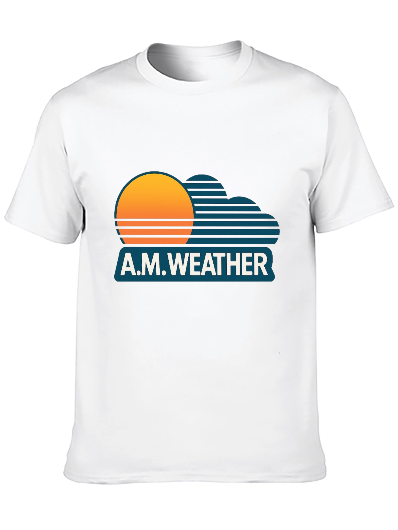 Black A.M. Weather Graphic Tee - Retro Sunset Style view 10