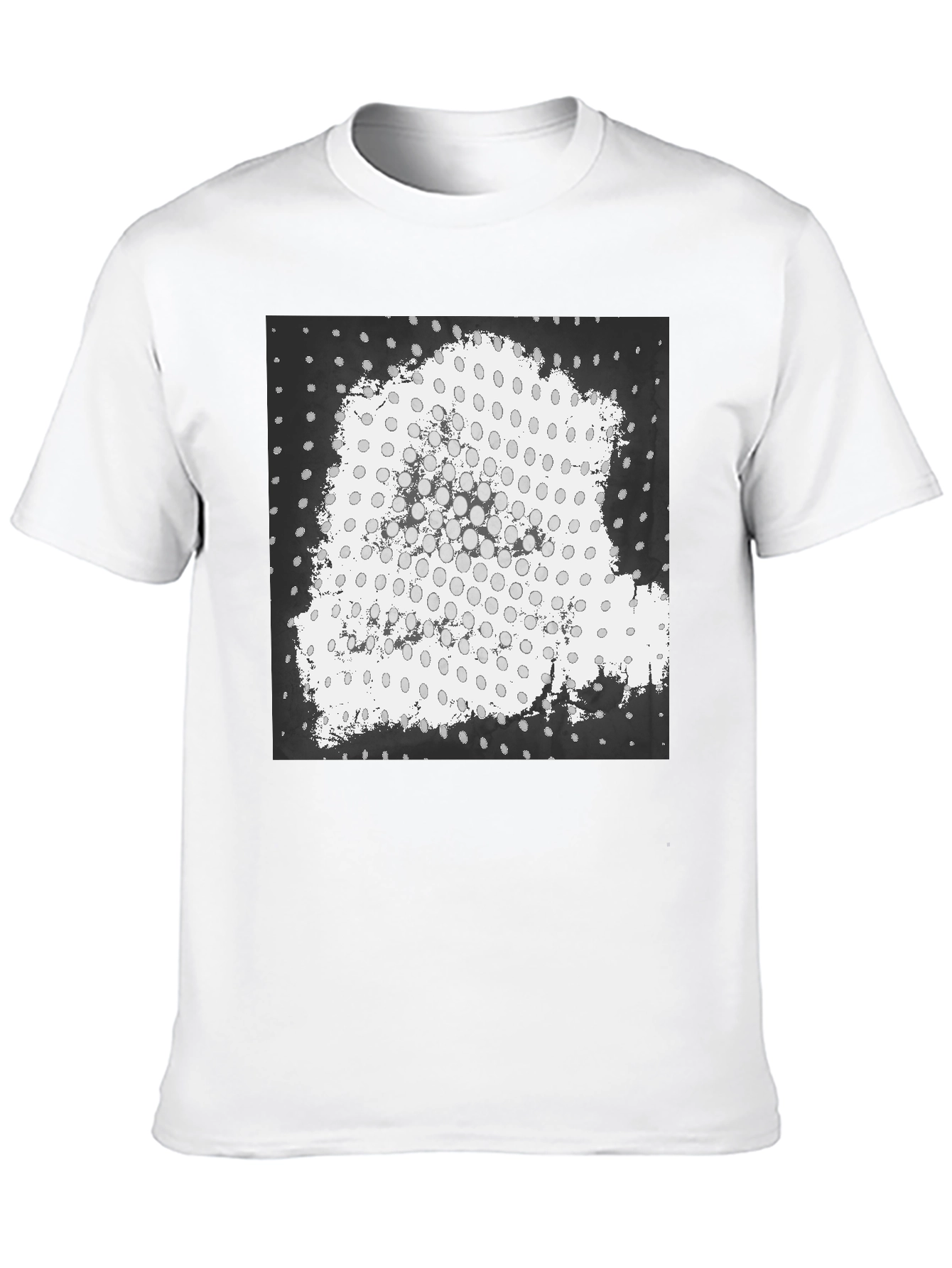 Black Abstract Graphic Print Black Cotton Casual T-Shirt view 10