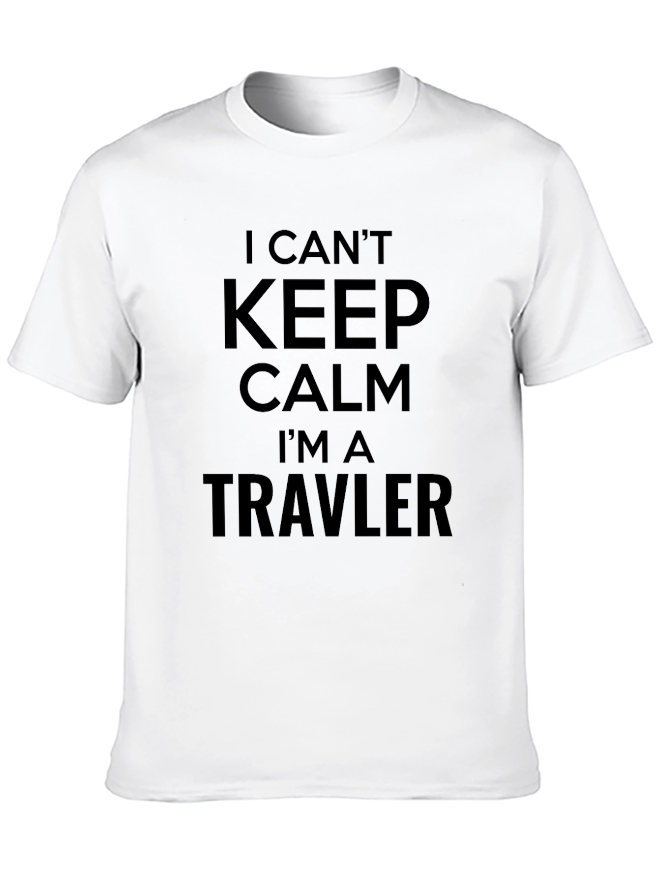 Black Funny Traveler T-Shirt - Keep Calm Adventure Tee view 10