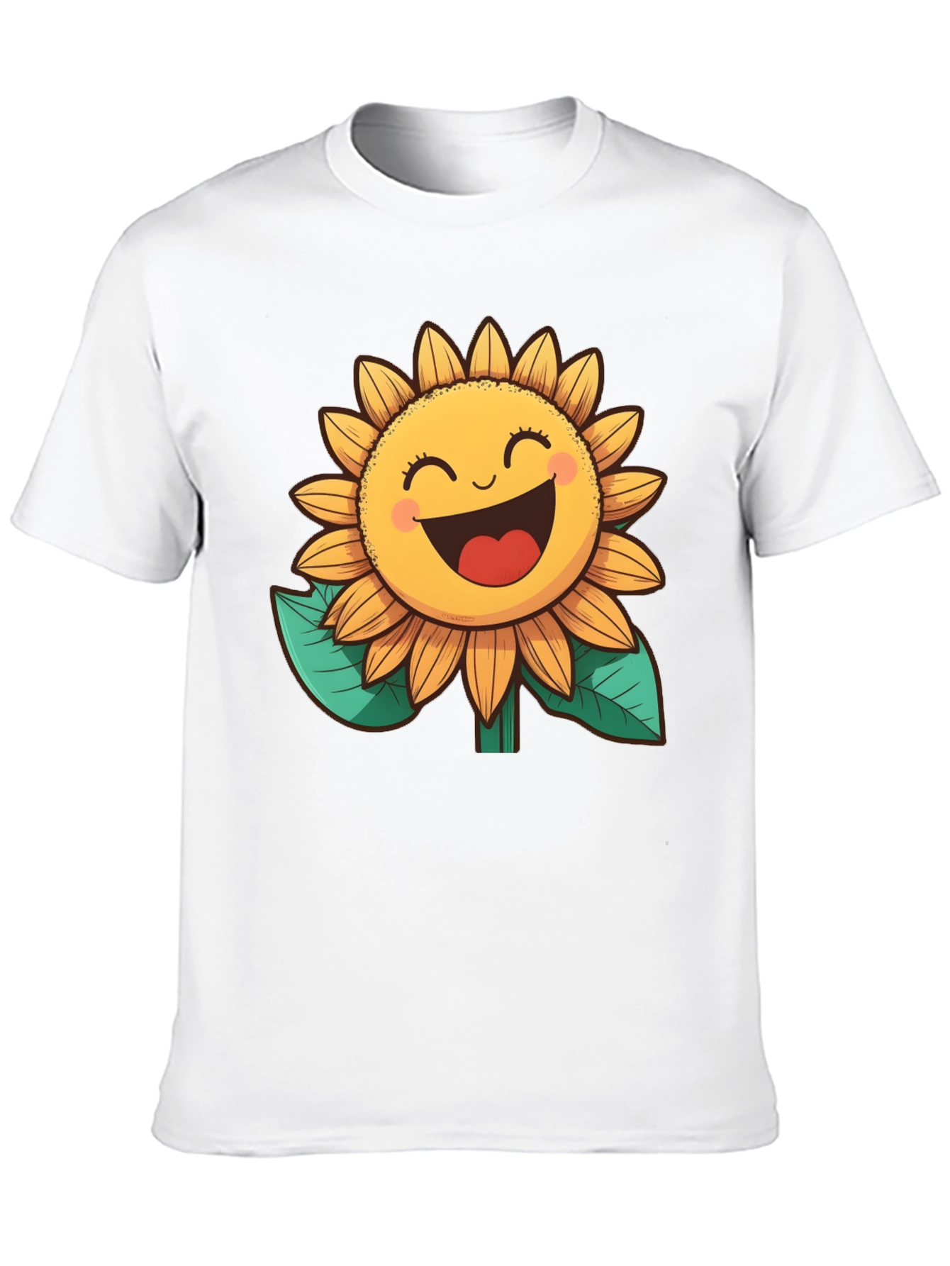 Black Happy Sunflower Graphic Tee - Black view 10